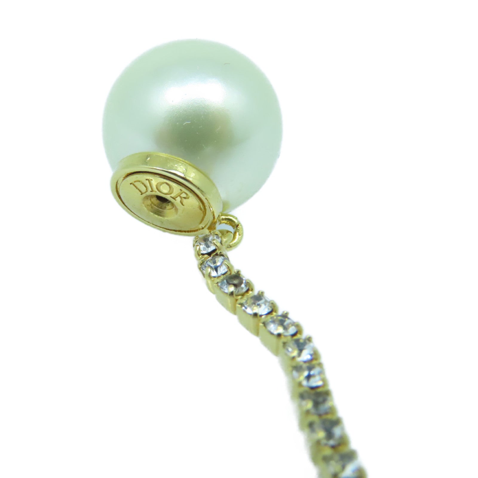 Dior 水晶Earrings耳環白色/金色