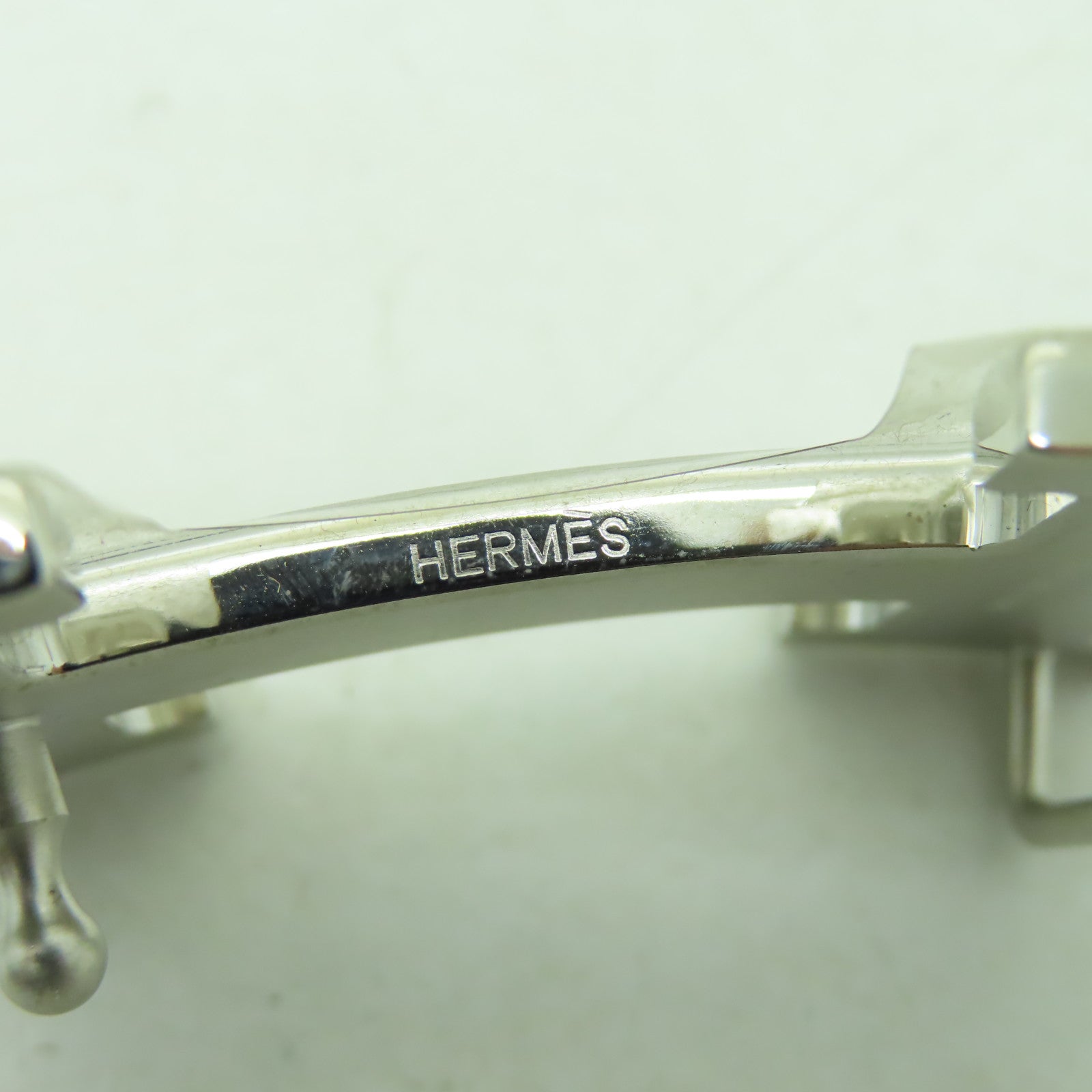 HERMES Veau Epsom皮革Belt銀扣皮帶灰水藍色