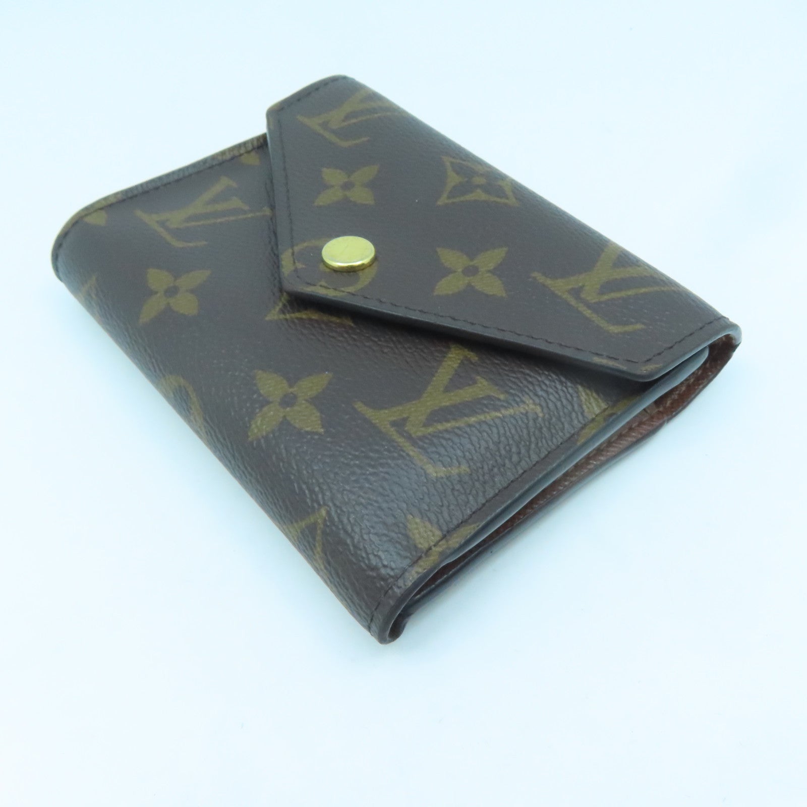 LOUIS VUITTON Monogram Victorine金扣錢包啡色
