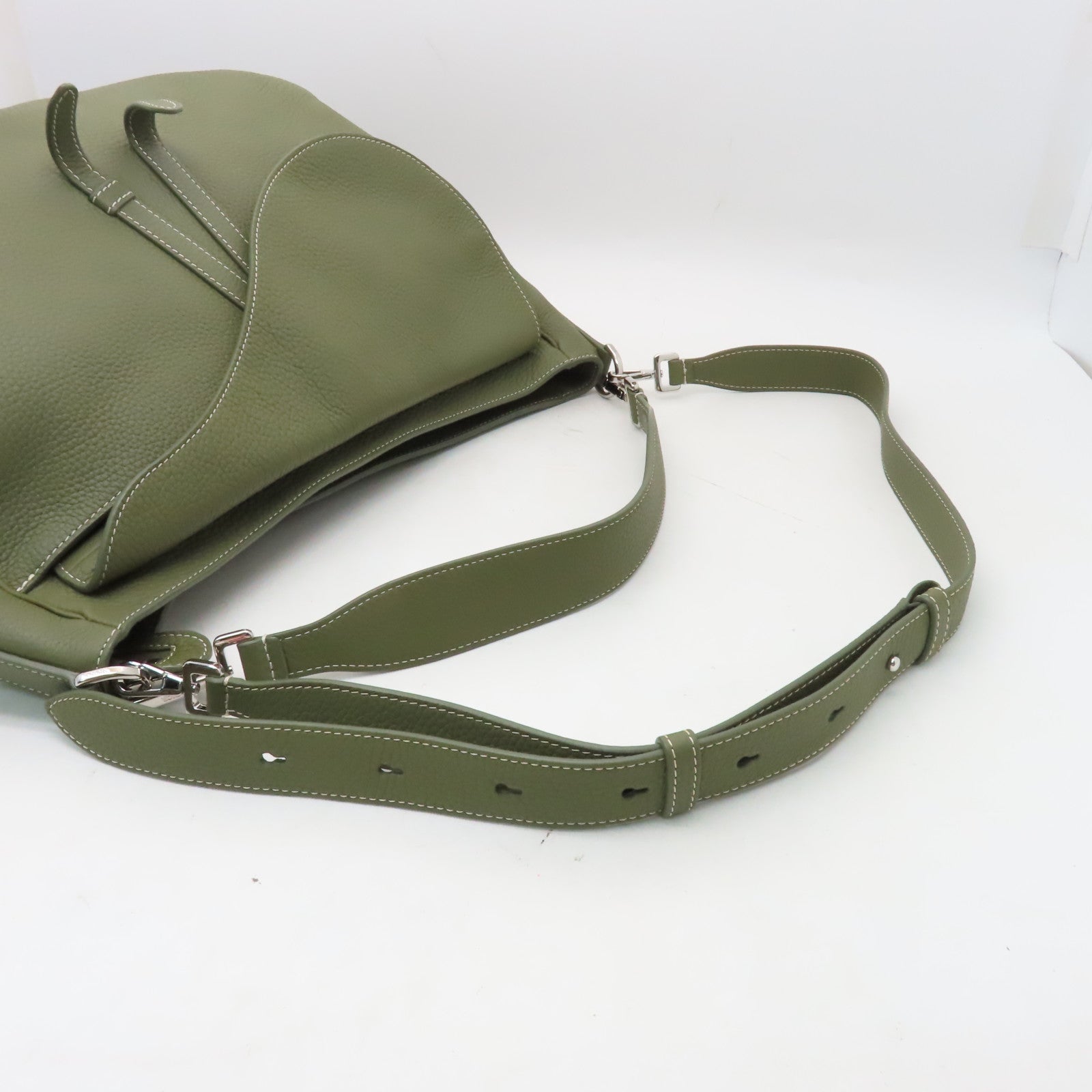Dior 【激減優惠】牛皮皮革Shoulder Bag銀扣肩背袋綠色