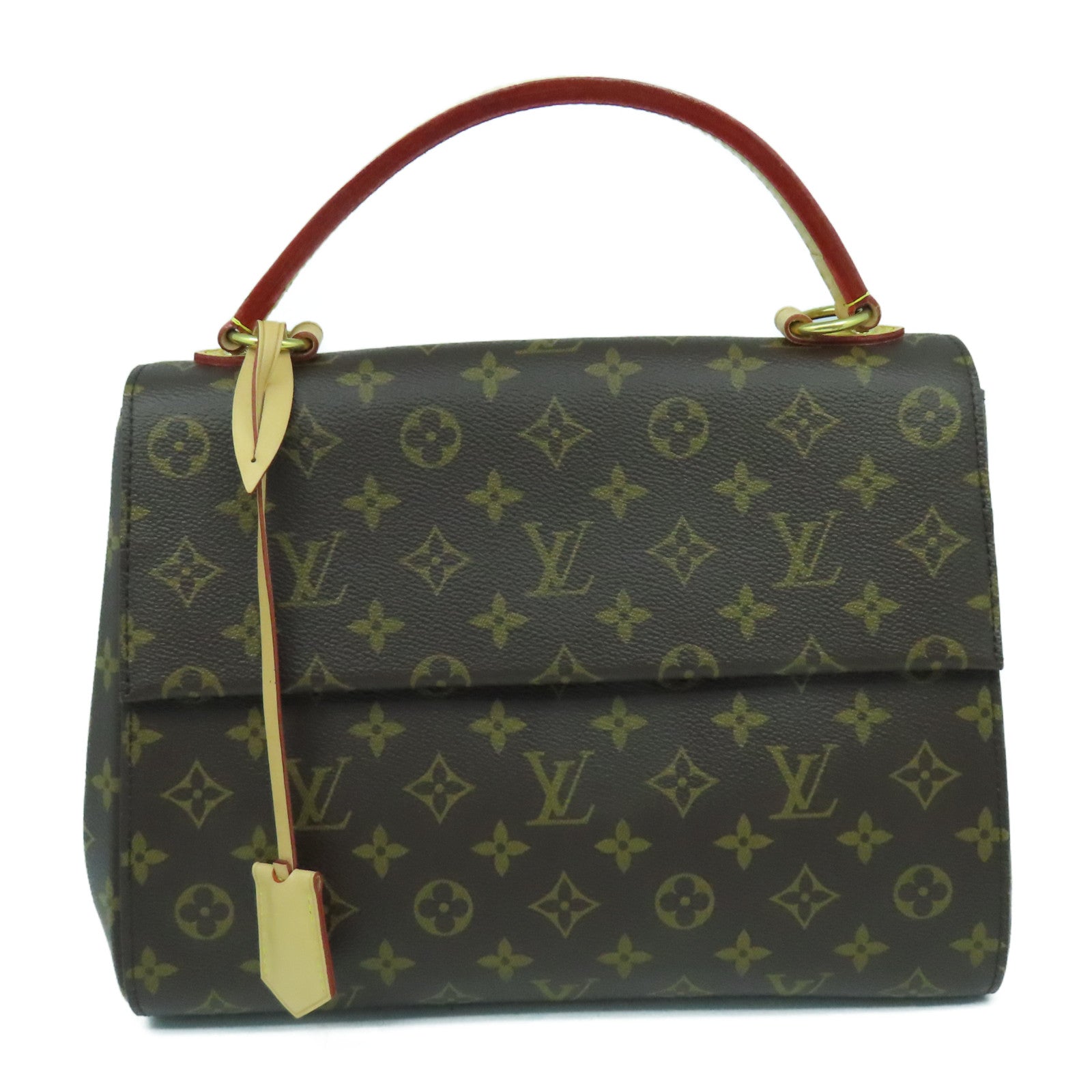 LOUIS VUITTON Monogram Cluny MM金扣手挽肩背兩用袋啡色