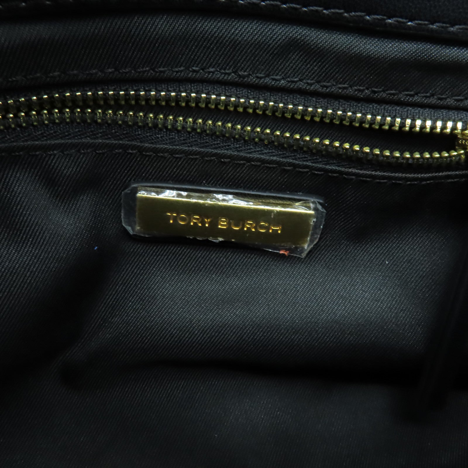 Tory Burch 牛皮皮革Chain Shoulder金扣鏈帶肩背袋黑色