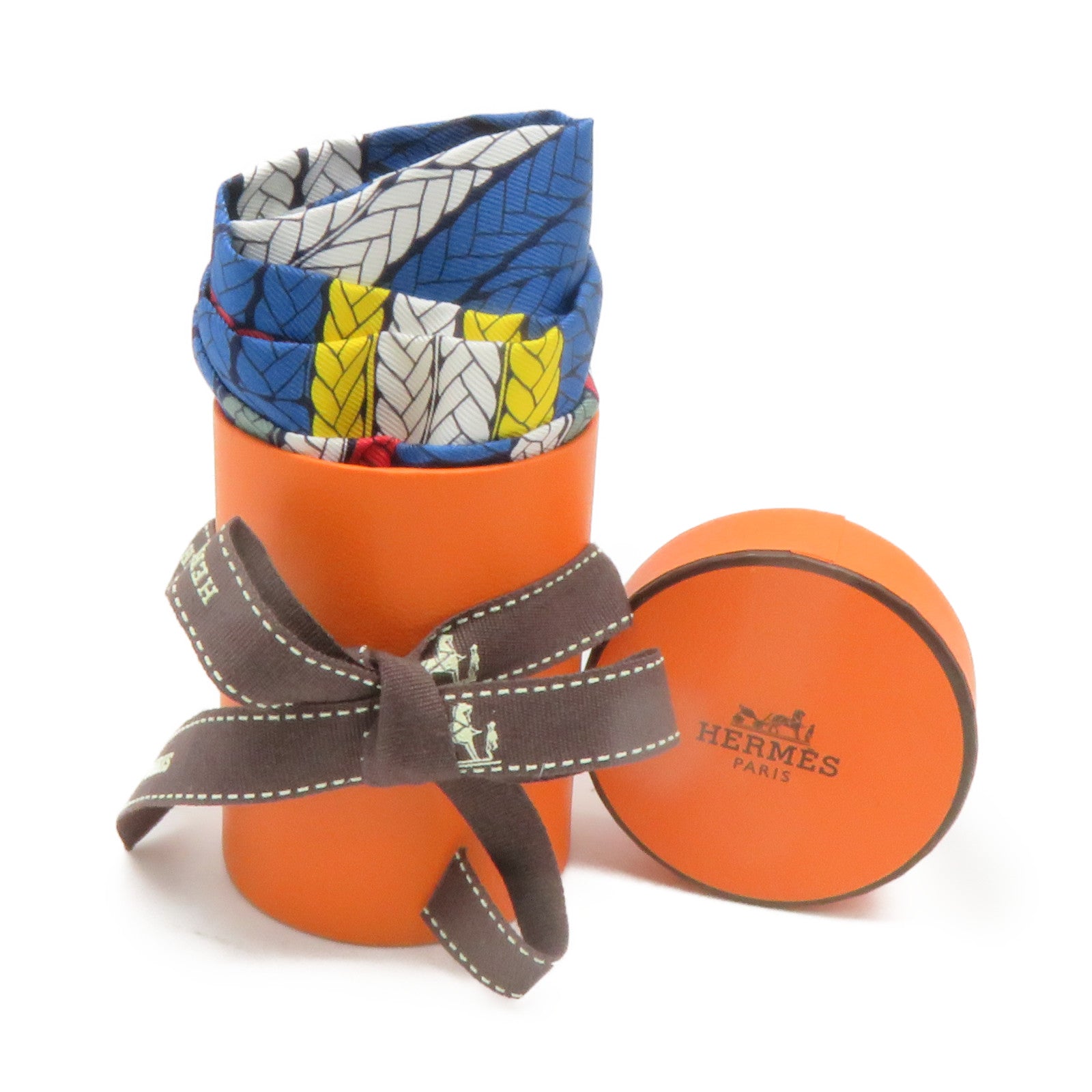 HERMES 絲質Twilly Scarf絲巾彩色