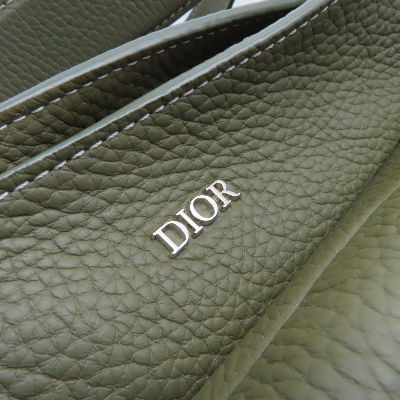 Dior 【激減優惠】牛皮皮革Shoulder Bag銀扣肩背袋綠色
