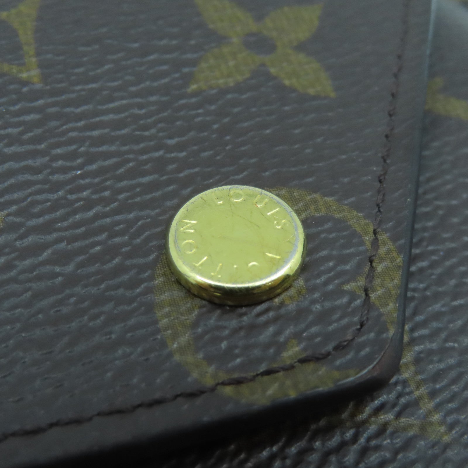 LOUIS VUITTON Monogram Victorine金扣錢包啡色