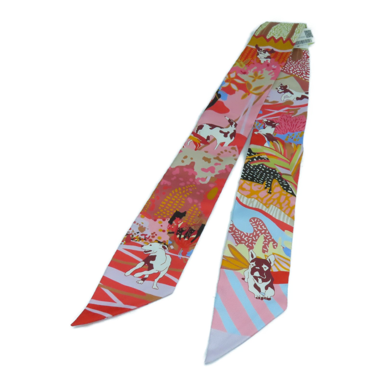 HERMES 絲質Twilly絲巾彩色