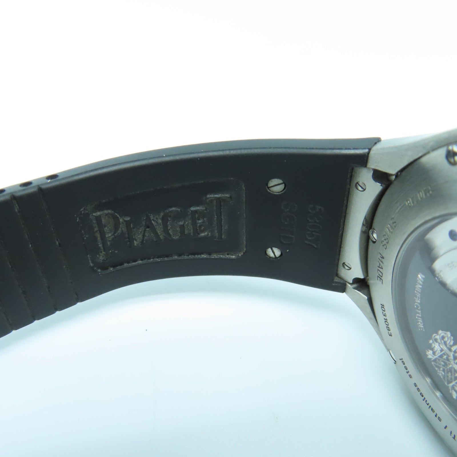 PIAGET Polo FortyFive 45mm Stainless Steel Watch Automatic Movement Black/Red