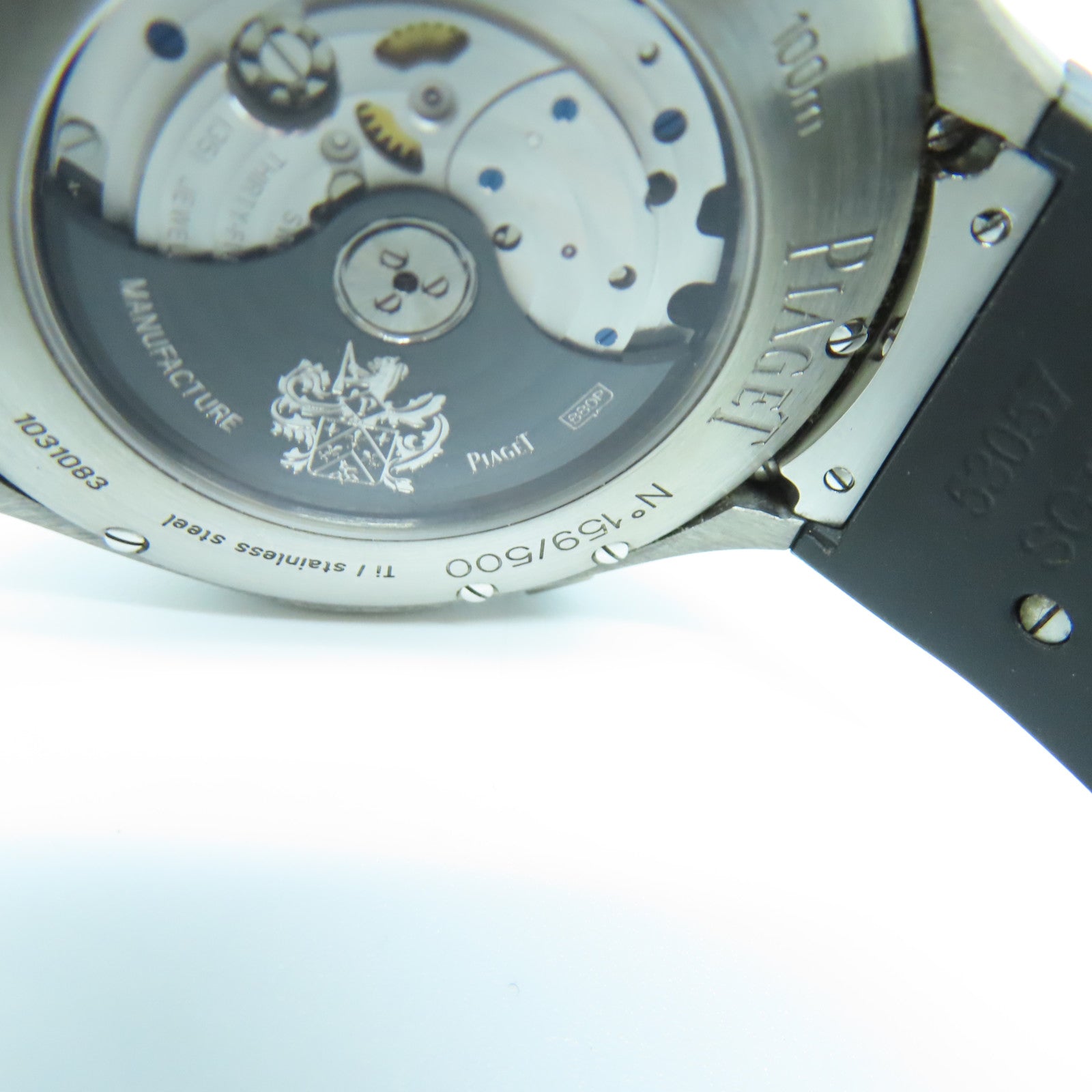 PIAGET Polo FortyFive 45mm Stainless Steel Watch Automatic Movement Black/Red