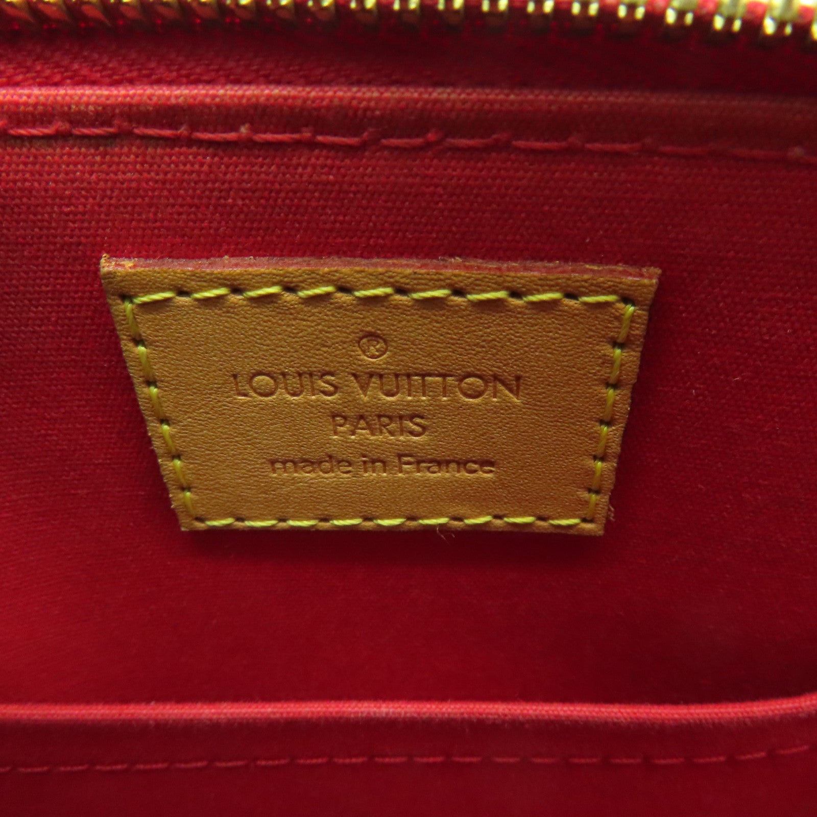 LOUIS VUITTON Vernis Alma BB金扣手挽肩背兩用袋紅色