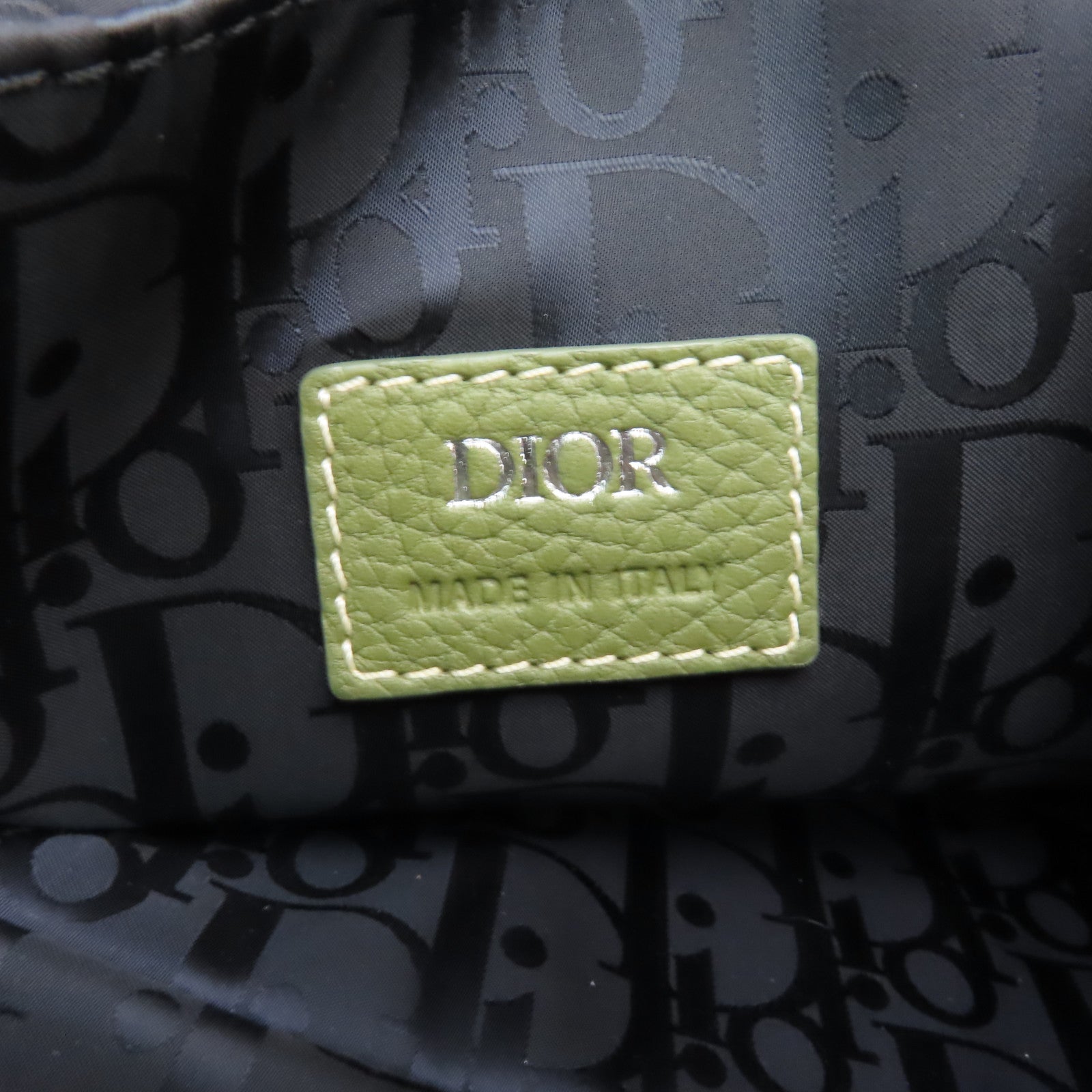 Dior 【激減優惠】牛皮皮革Shoulder Bag銀扣肩背袋綠色