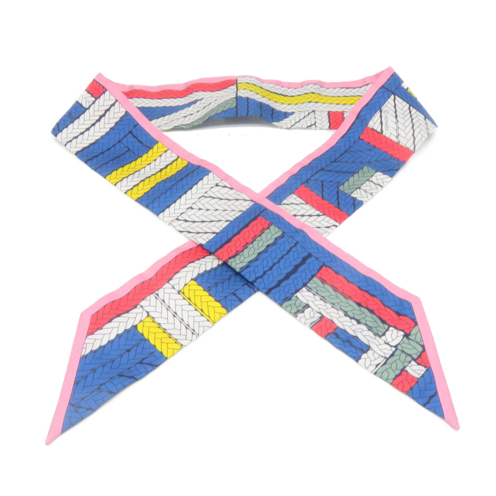 HERMES 絲質Twilly Scarf絲巾彩色
