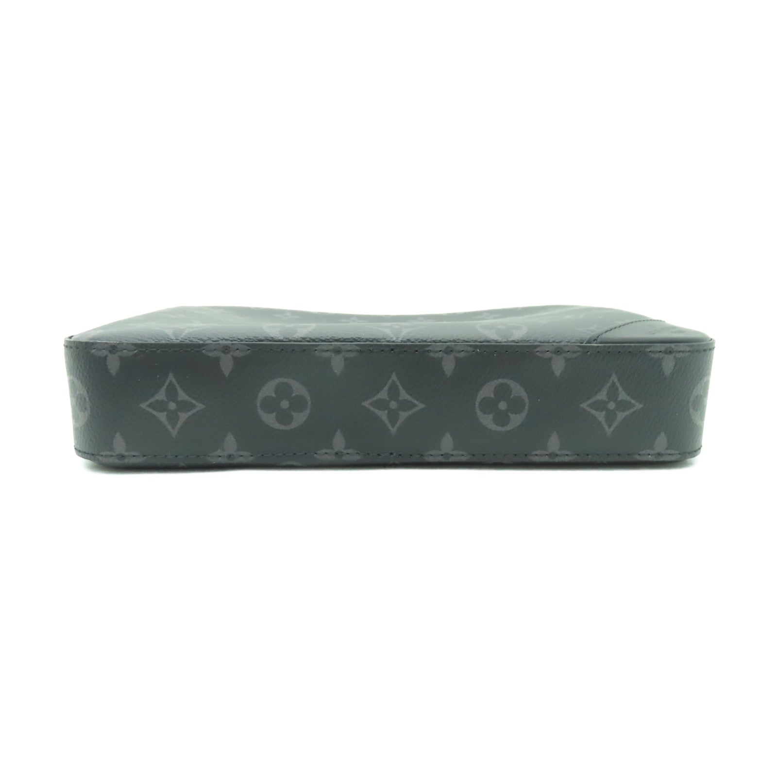 LOUIS VUITTON Monogram Eclipse Trio銀扣肩背袋灰色/黑色