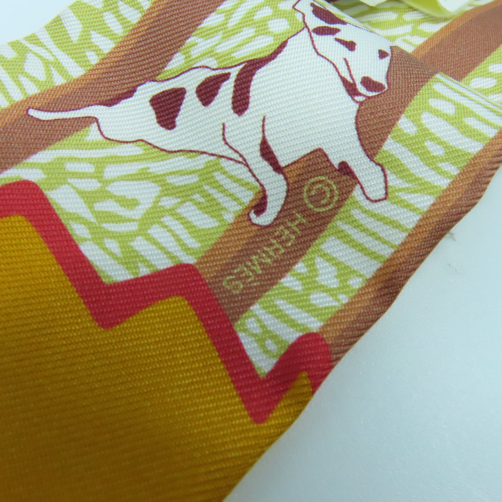 HERMES 絲質Twilly絲巾彩色