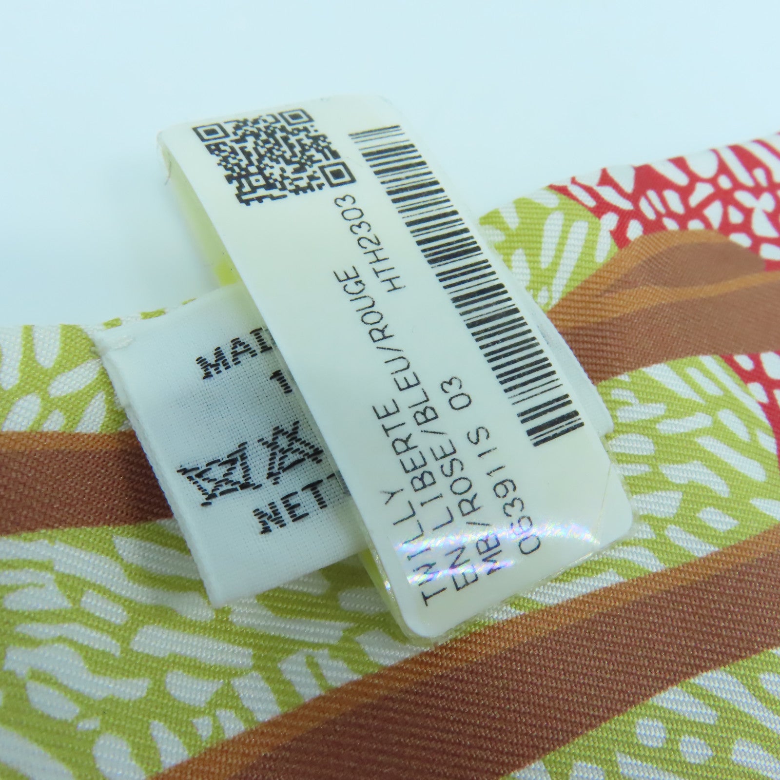 HERMES 絲質Twilly絲巾彩色