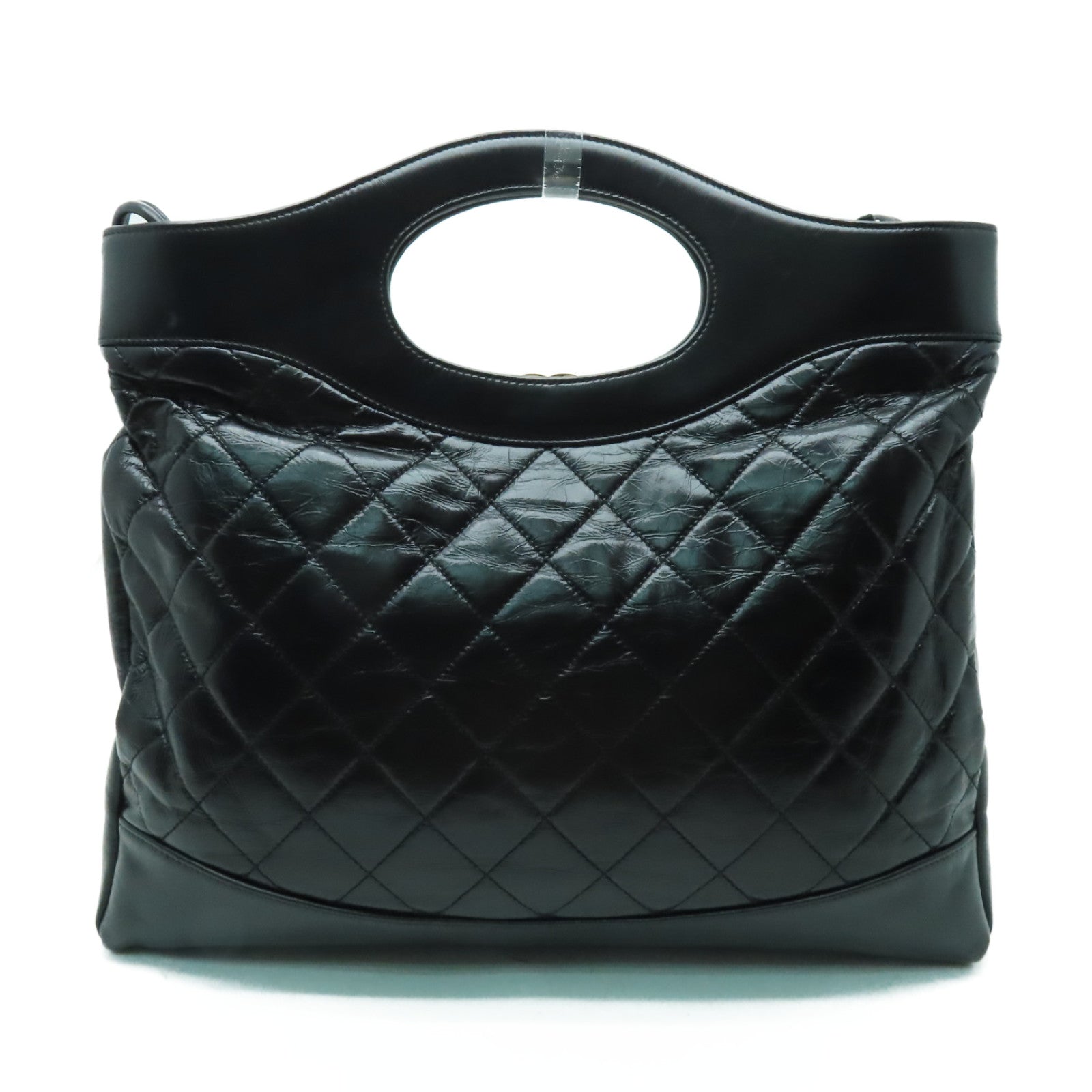 CHANEL 【激減優惠】菱格羊皮皮革Shoulder Bag金扣鏈帶手挽肩背兩用袋黑色
