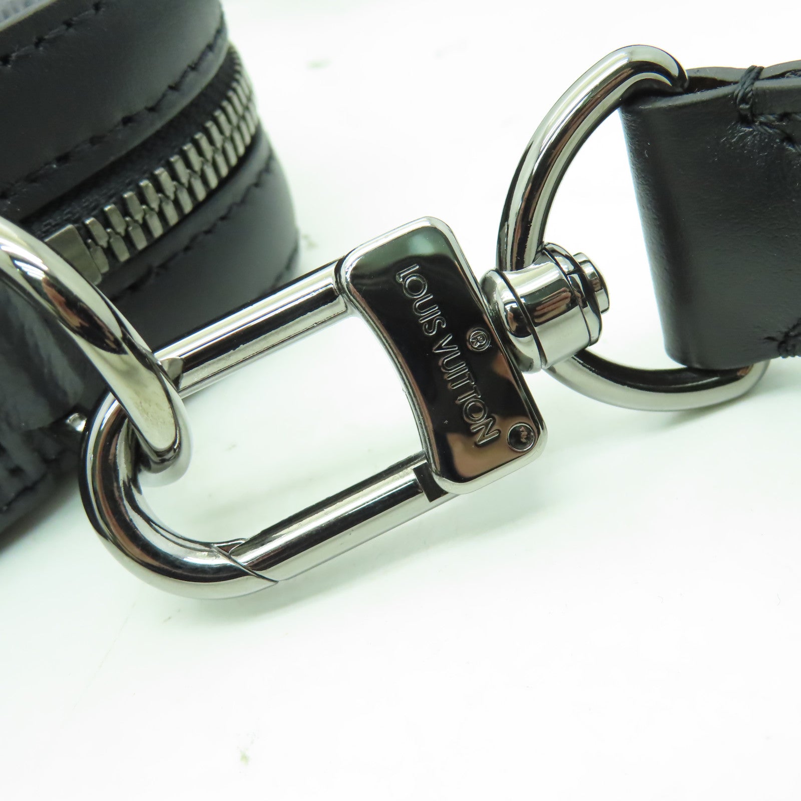 LOUIS VUITTON Monogram Eclipse Trio銀扣肩背袋灰色/黑色