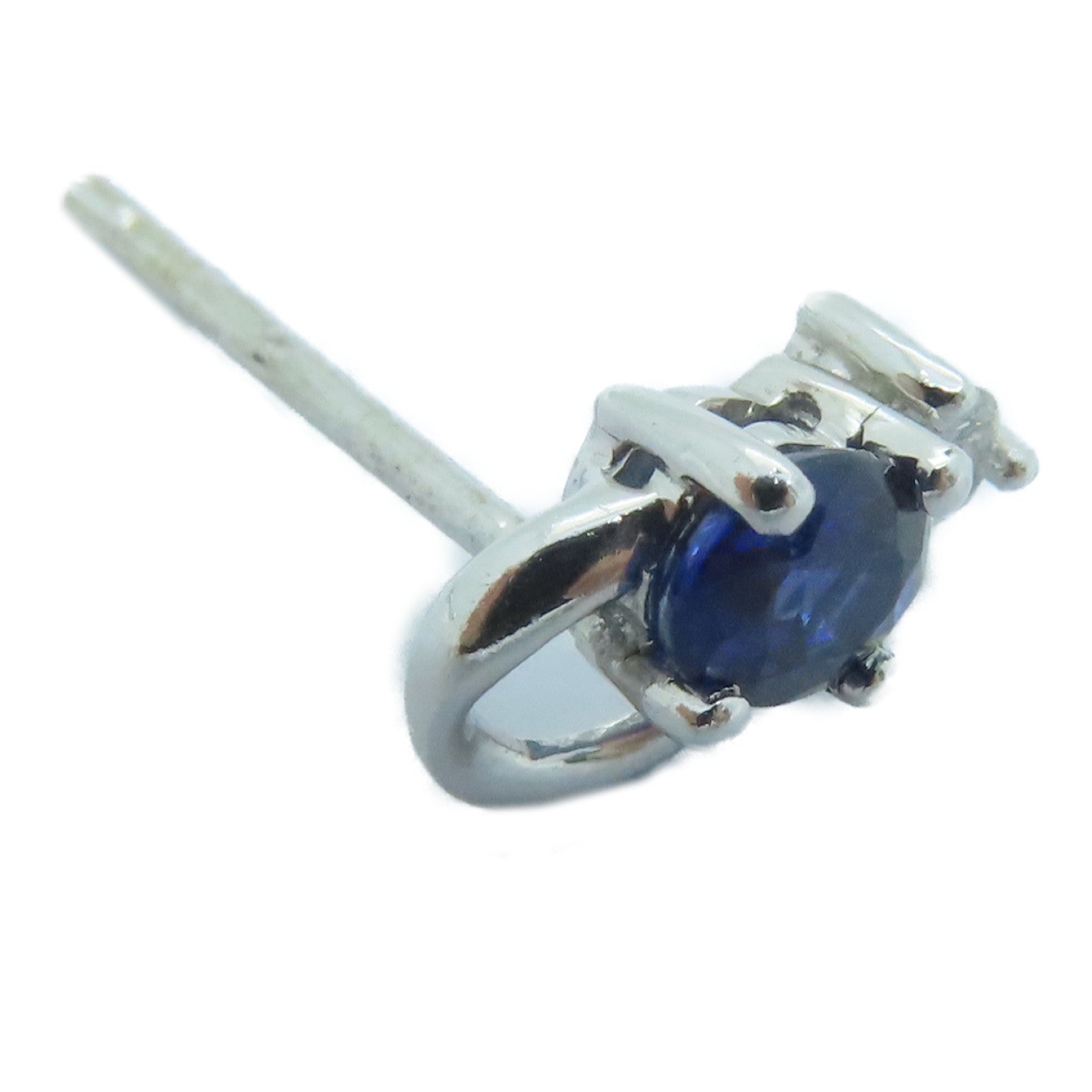 JEWELRY 18K White Gold Earrings Sapphire Earrings