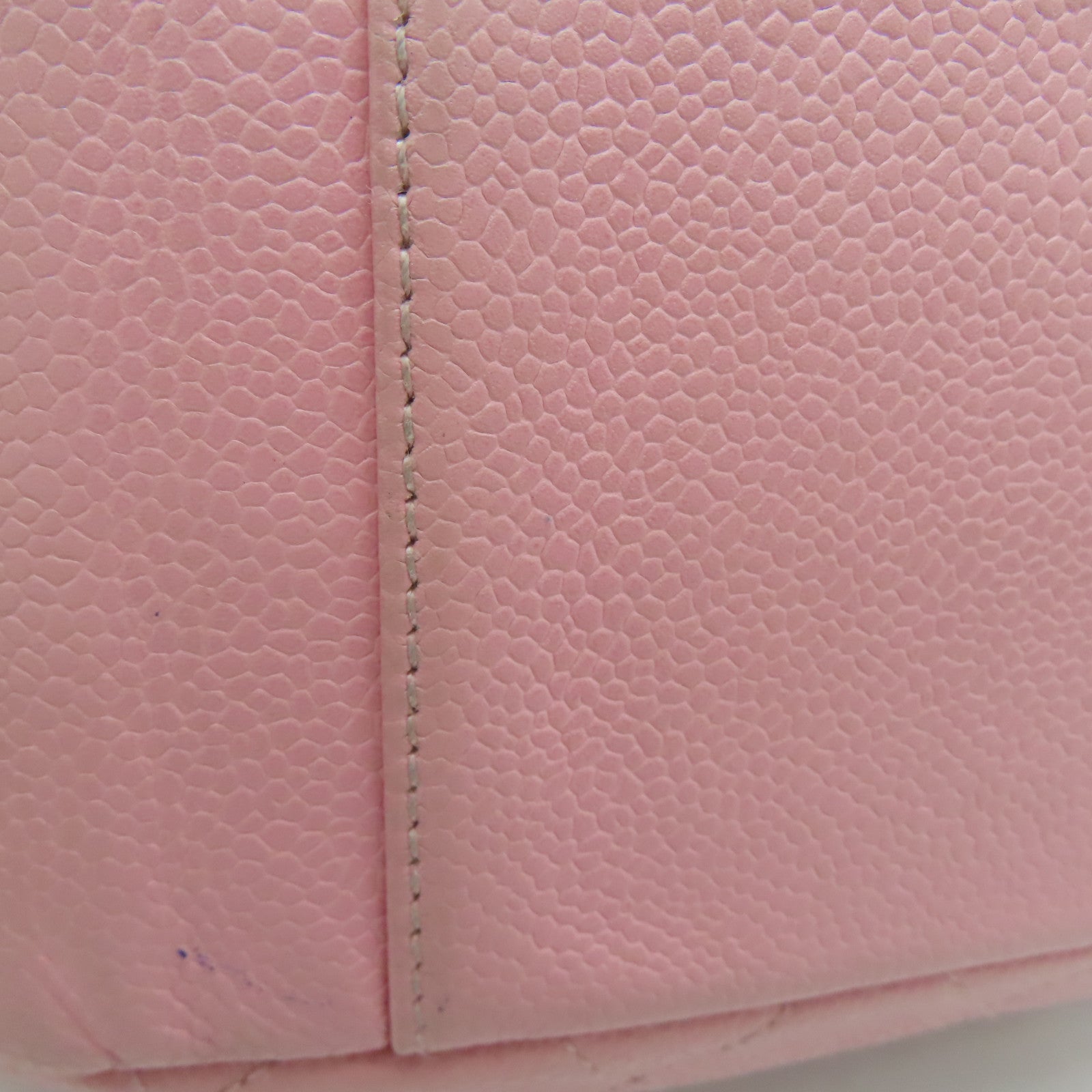 CHANEL 菱格Caviar皮革Chain Shoulder金扣肩背袋粉红