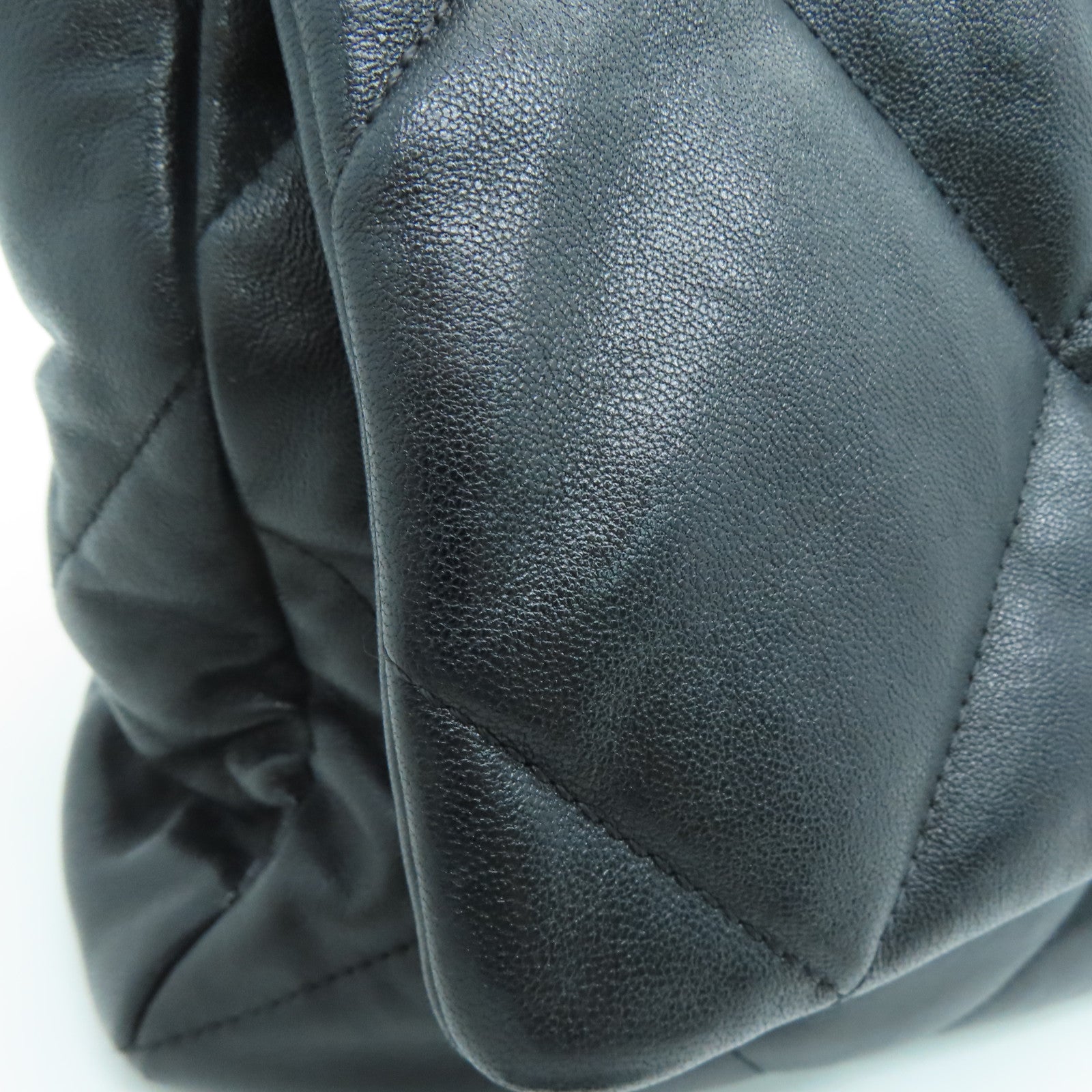 CHANEL 菱格牛皮皮革２Way Shoulder手挽肩背用袋黑色