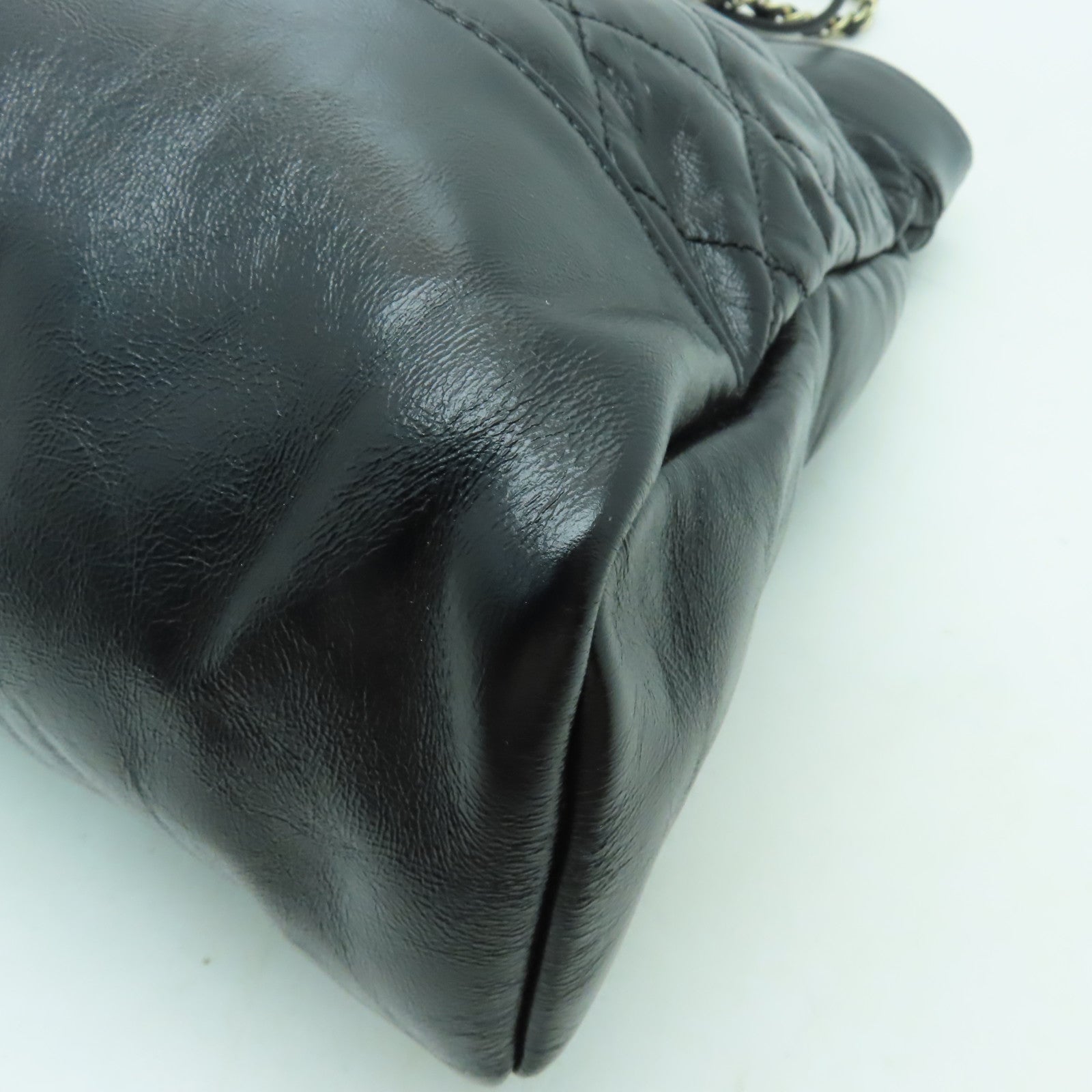 CHANEL 【激減優惠】菱格羊皮皮革Shoulder Bag金扣鏈帶手挽肩背兩用袋黑色