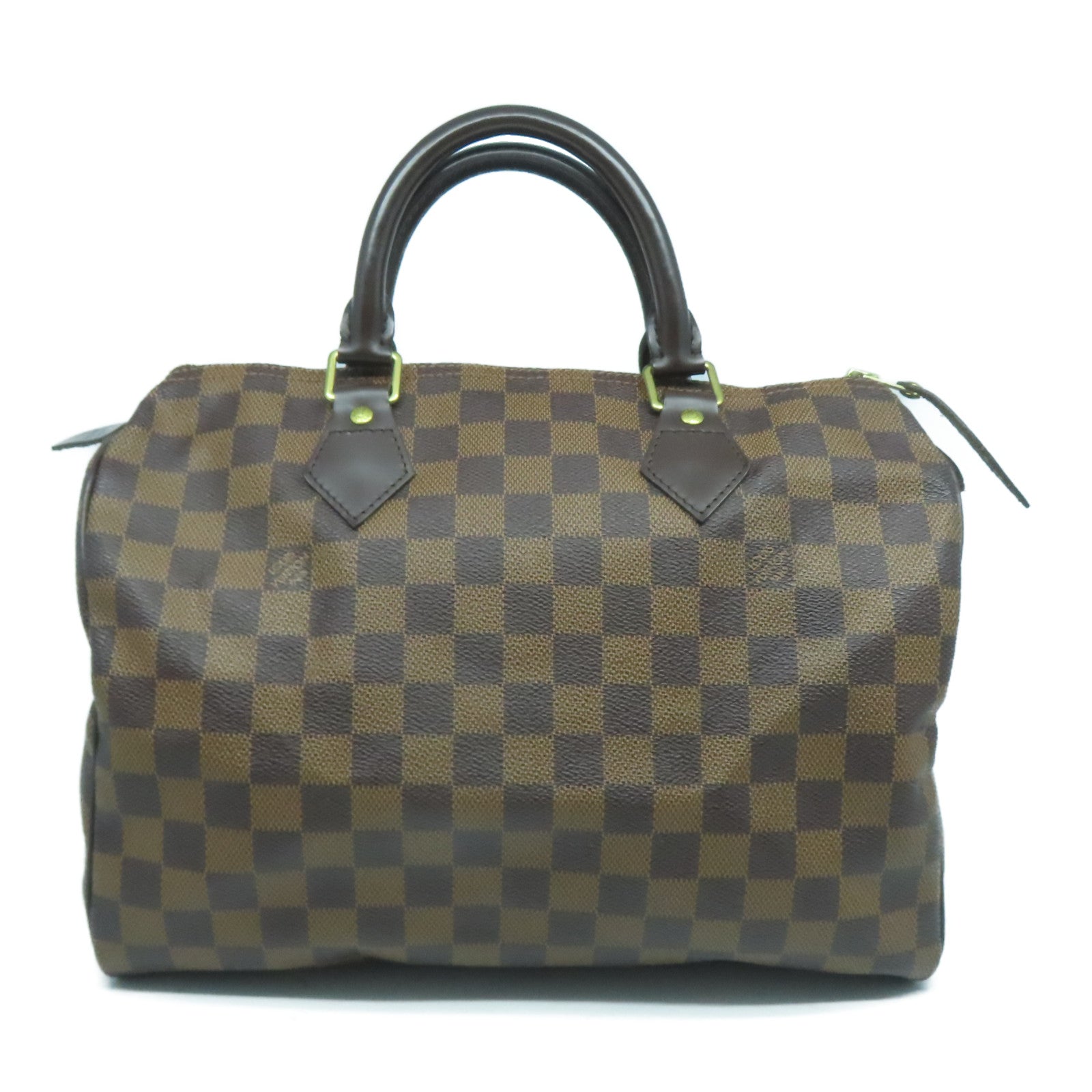 LOUIS VUITTON Damier Ebene Speedy 30金扣手挽袋啡色