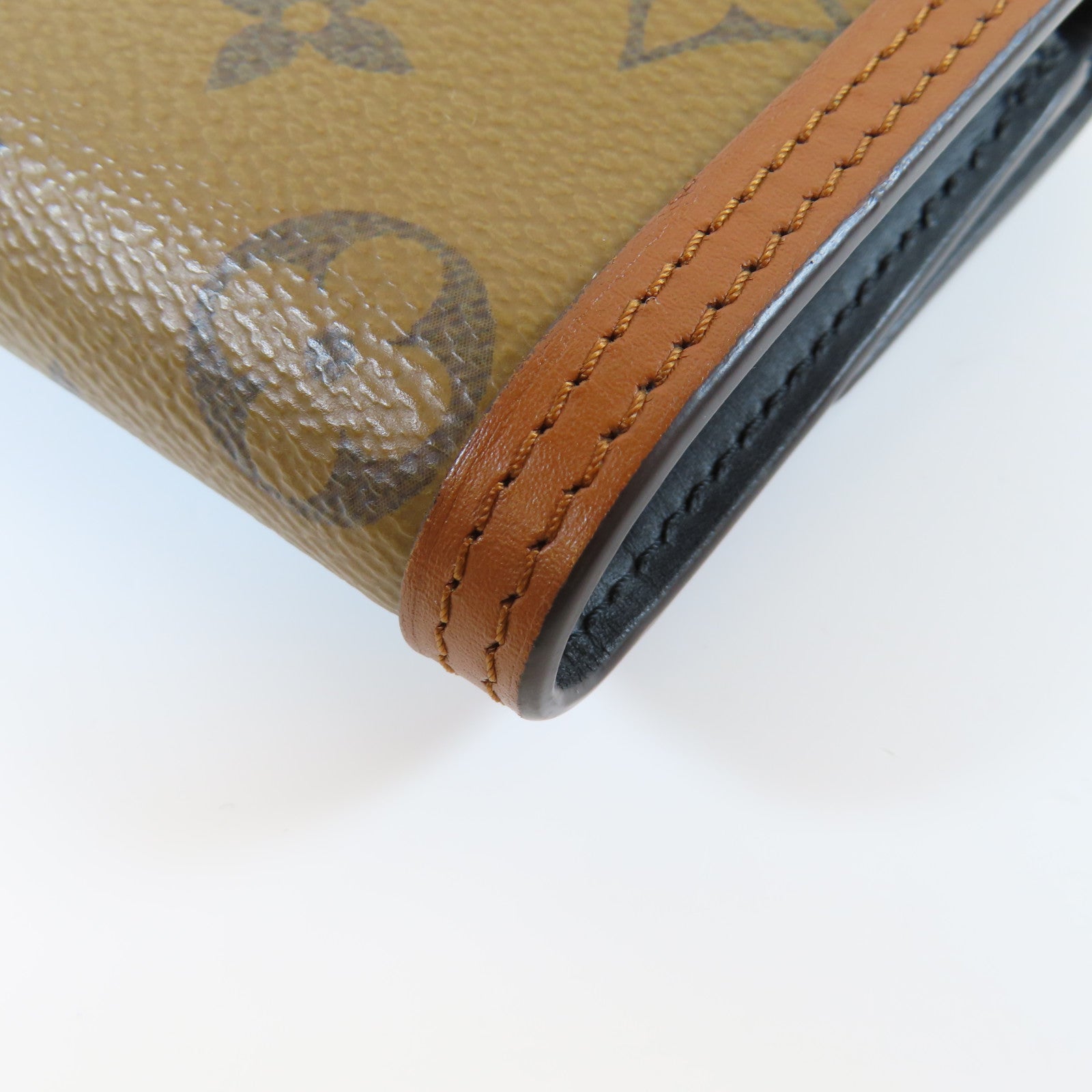 LOUIS VUITTON Monogram Reverse Dauphine金扣錢包啡色