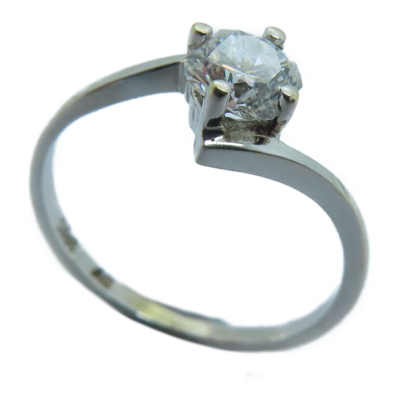 JEWELRY 18K白金Diamond Ring 0.18ct鑽石戒指US#5.25