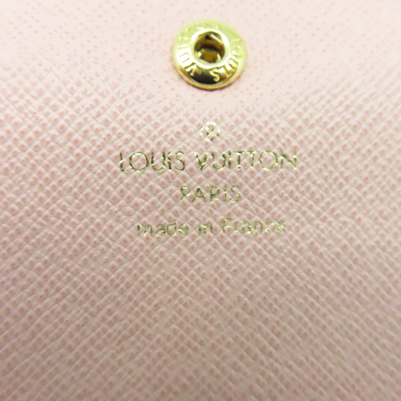 LOUIS VUITTON Monogram Emilie Ming金扣長錢包棕色/粉紅色