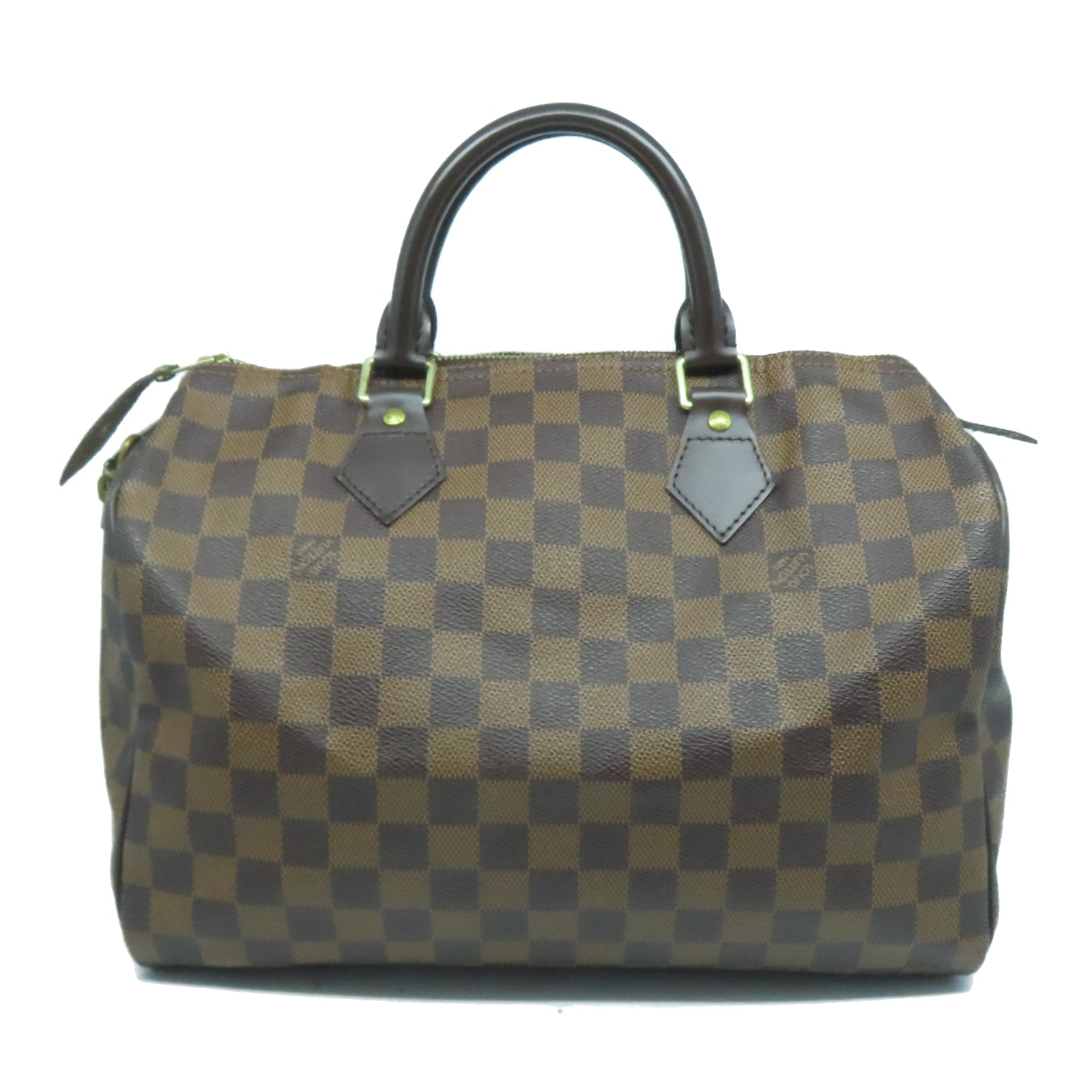 LOUIS VUITTON Damier Ebene Speedy 30金扣手挽袋啡色