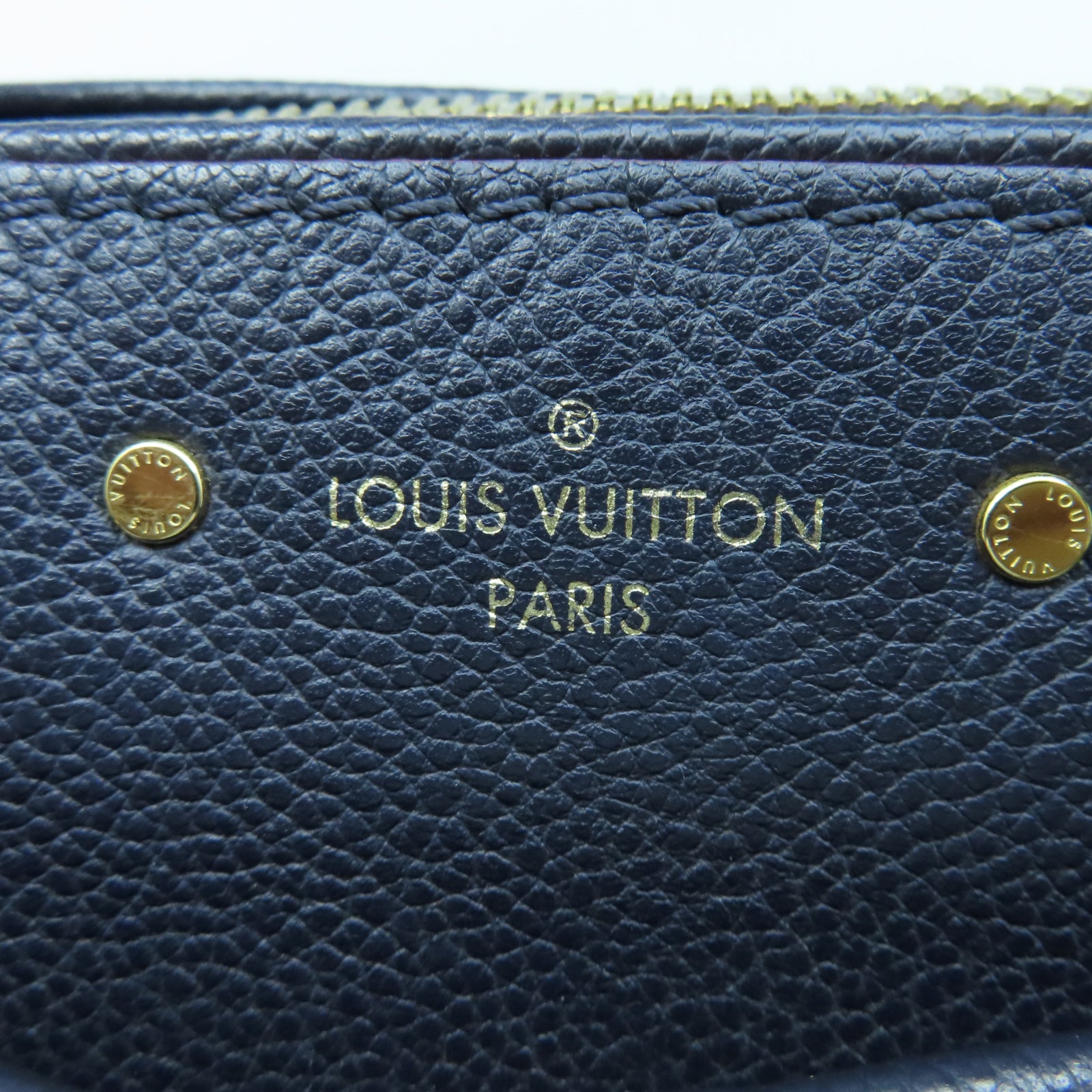 LOUIS VUITTON Monogram Empreient Speedy 25 Bandouliere金扣手挽袋藍色