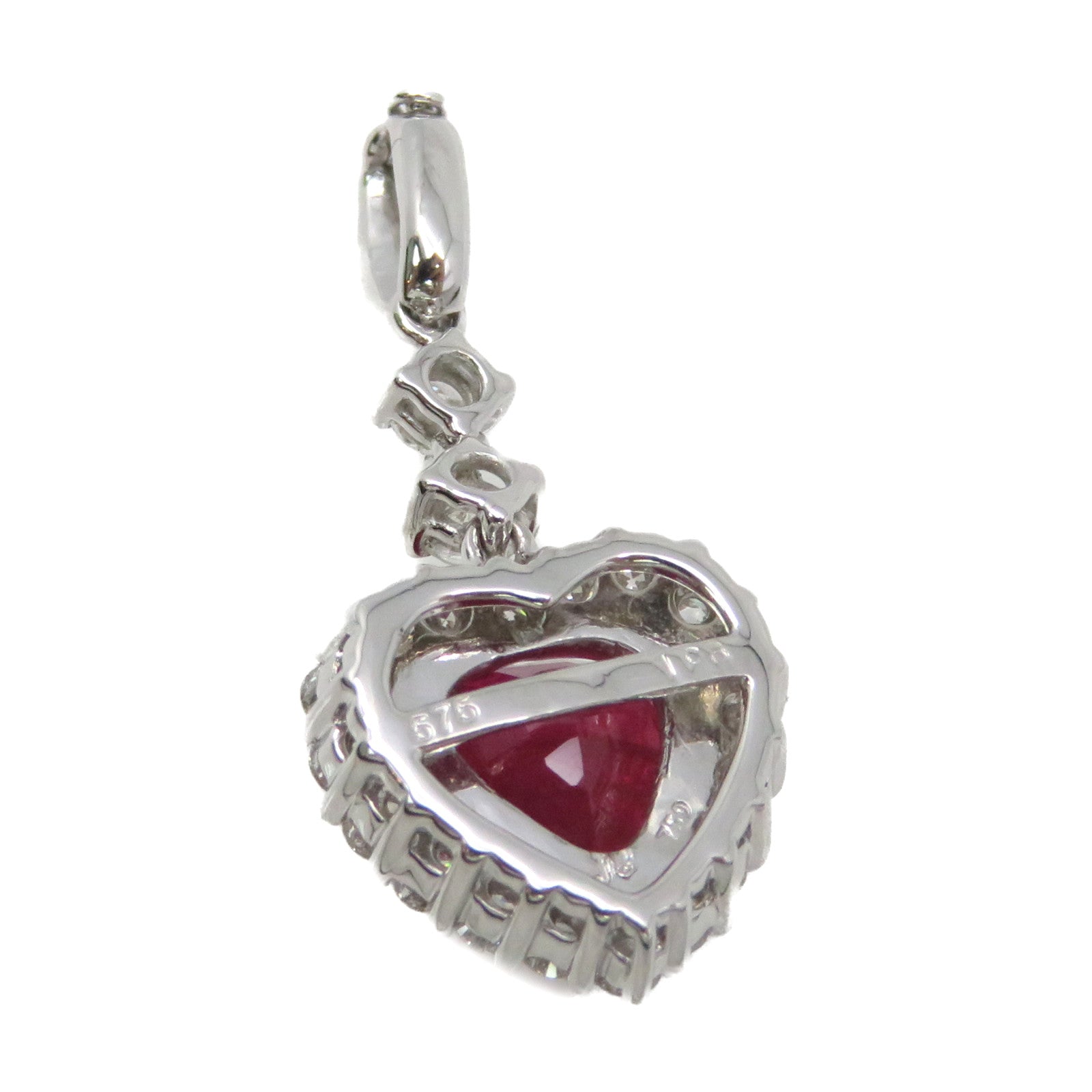 JEWELRY 18K白金/紅寶石/鑽石Ruby Pendant Top吊墜頭扣