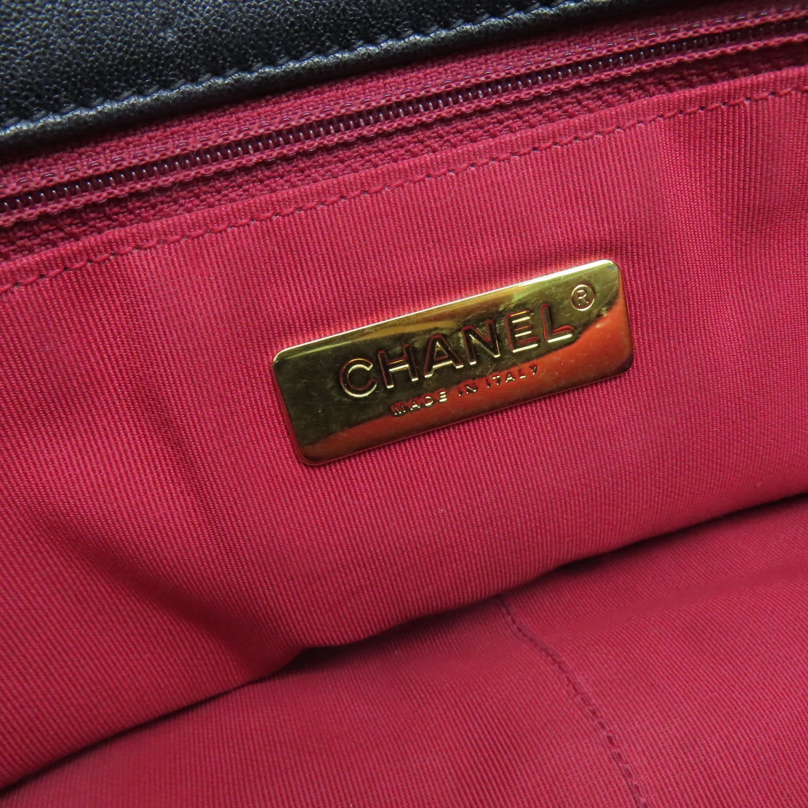 CHANEL 菱格牛皮皮革２Way Shoulder手挽肩背用袋黑色