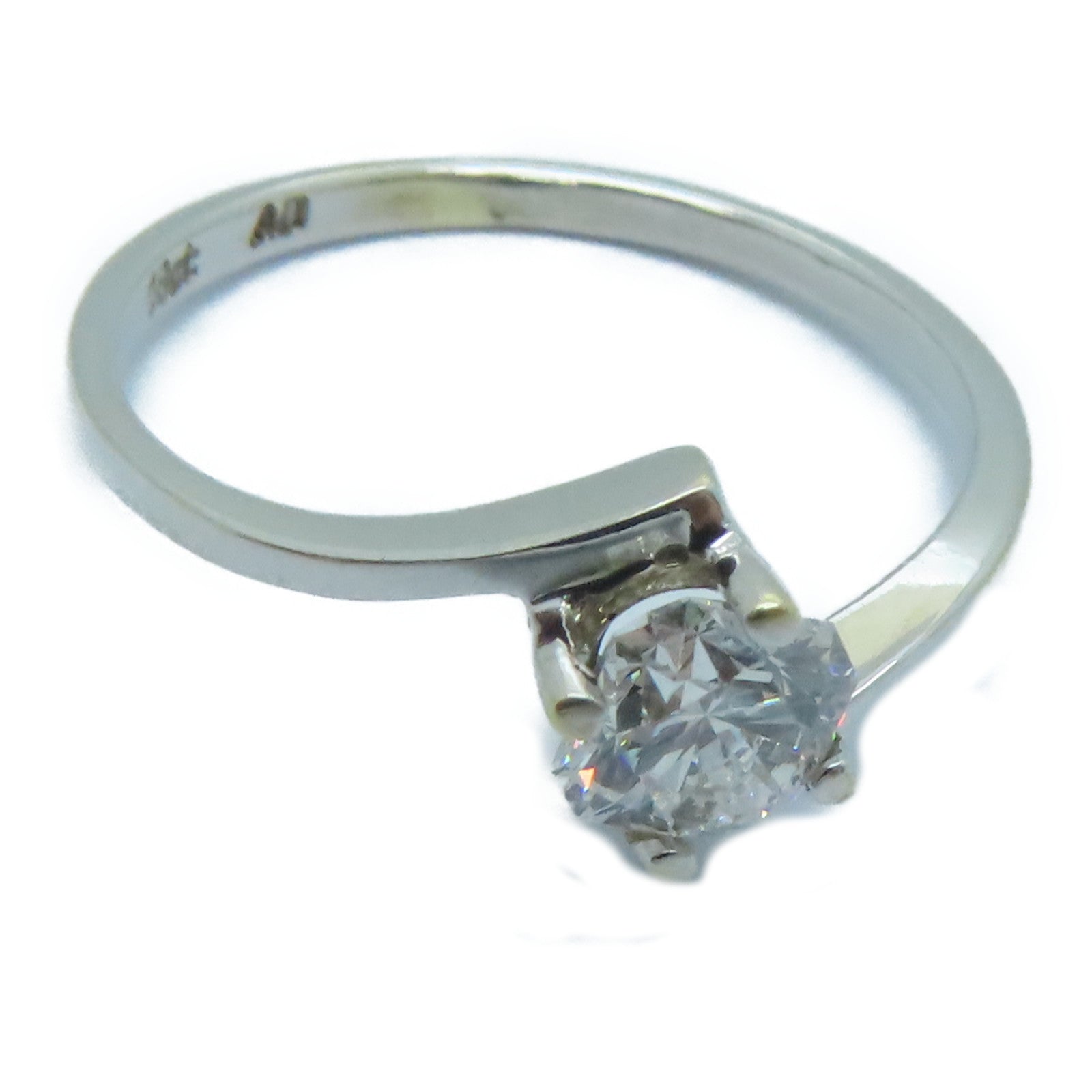 JEWELRY 18K白金Diamond Ring 0.18ct鑽石戒指US#5.25