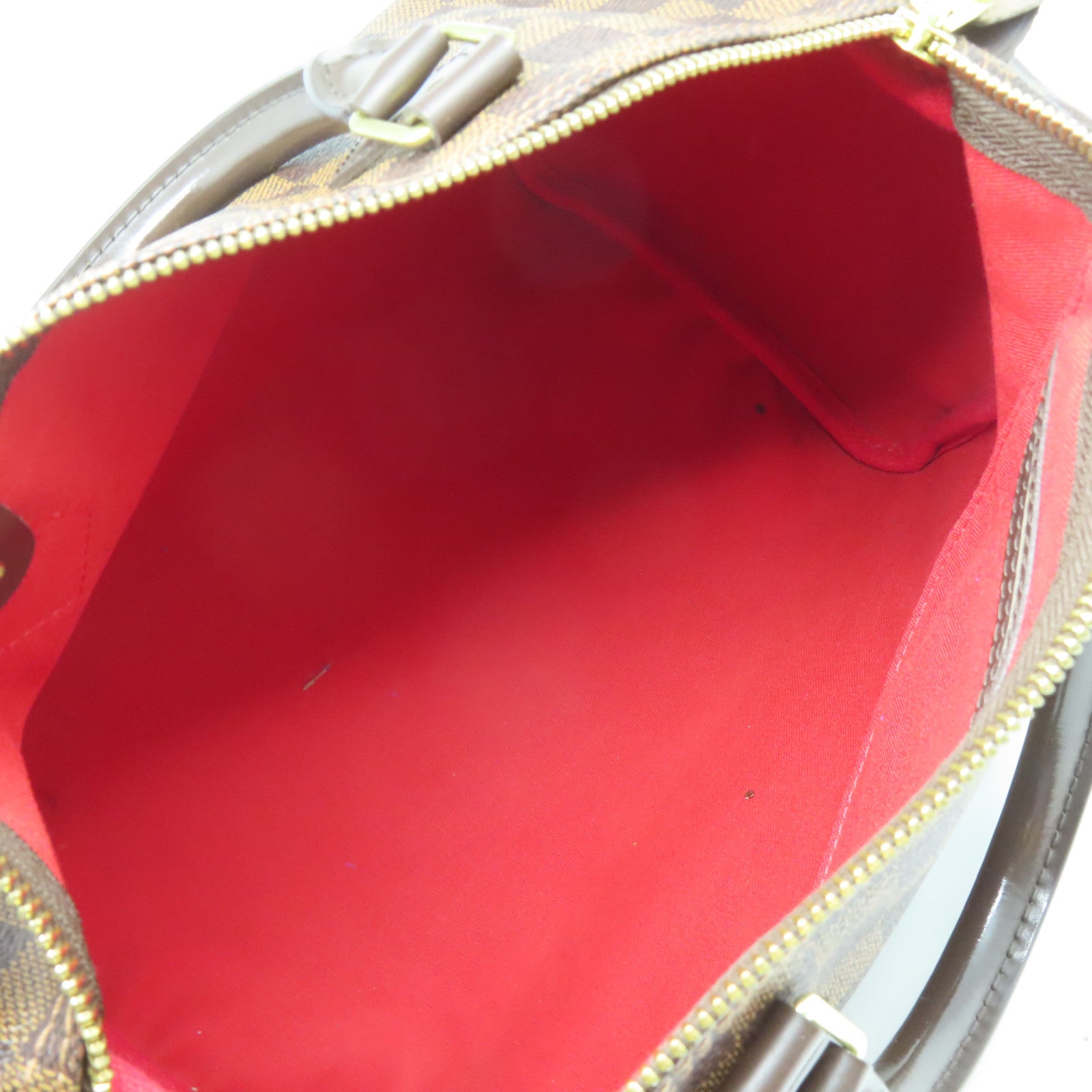 LOUIS VUITTON Damier Ebene Speedy 30金扣手挽袋啡色