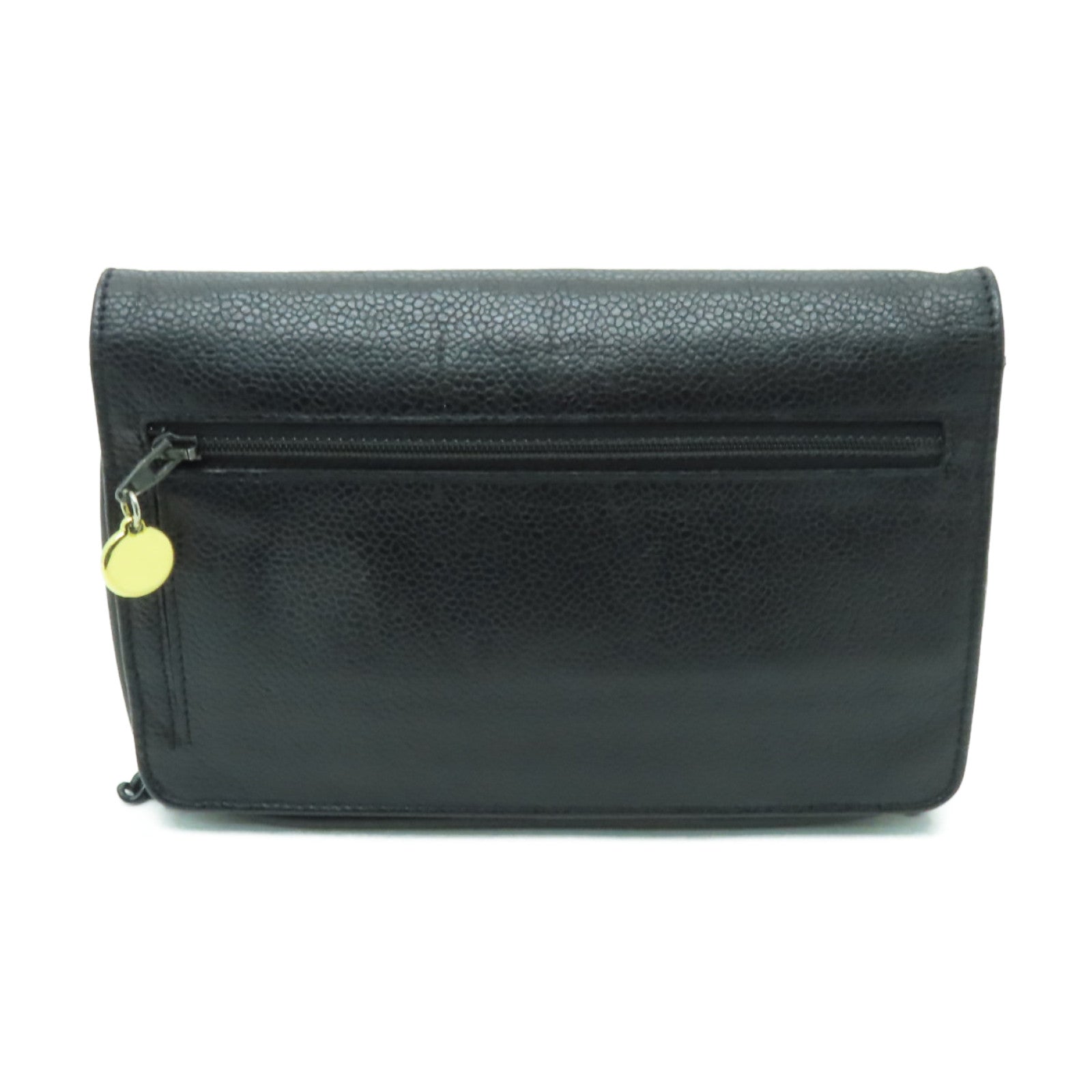 CHANEL 【激減優惠】Caviar皮革WOC Shoulder Bag金扣鏈帶肩背袋黒色