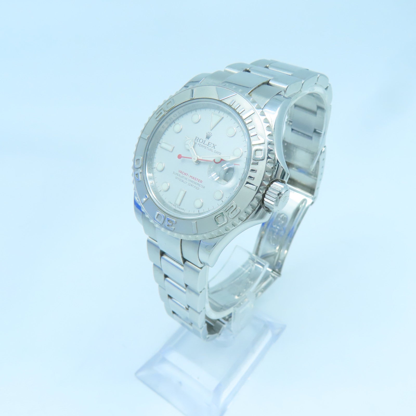 ROLEX Yacht Master不鏽鋼/鉑金手錶自動機芯銀色