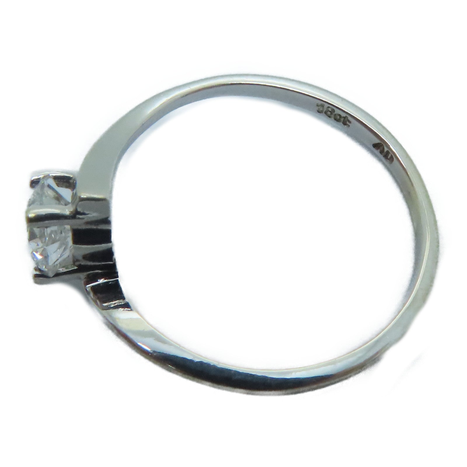JEWELRY 18K白金Diamond Ring 0.18ct鑽石戒指US#5.25