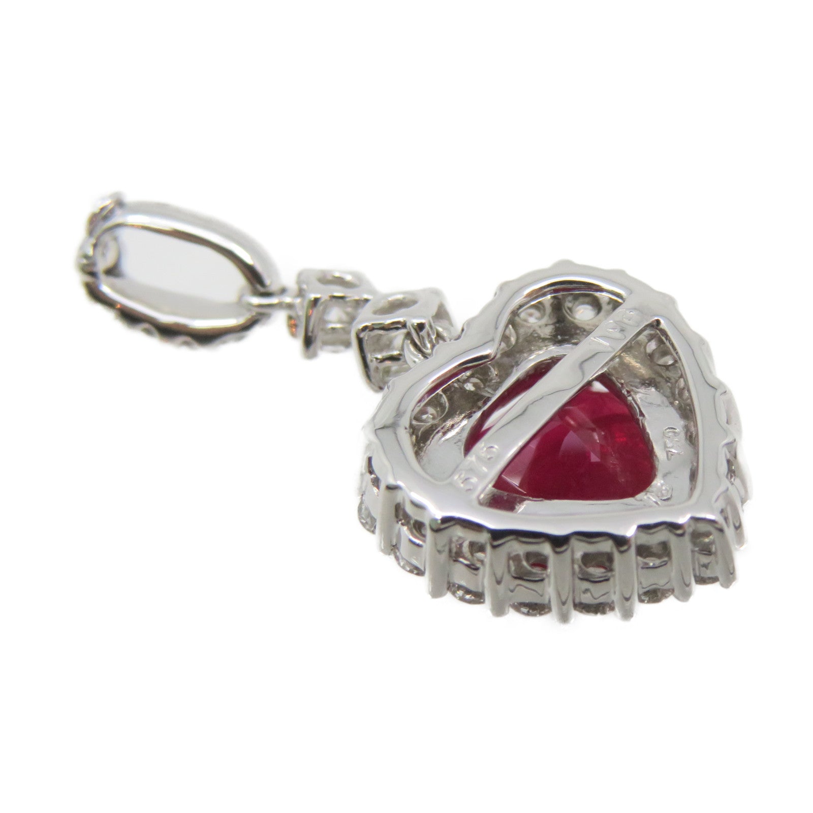 JEWELRY 18K白金/紅寶石/鑽石Ruby Pendant Top吊墜頭扣