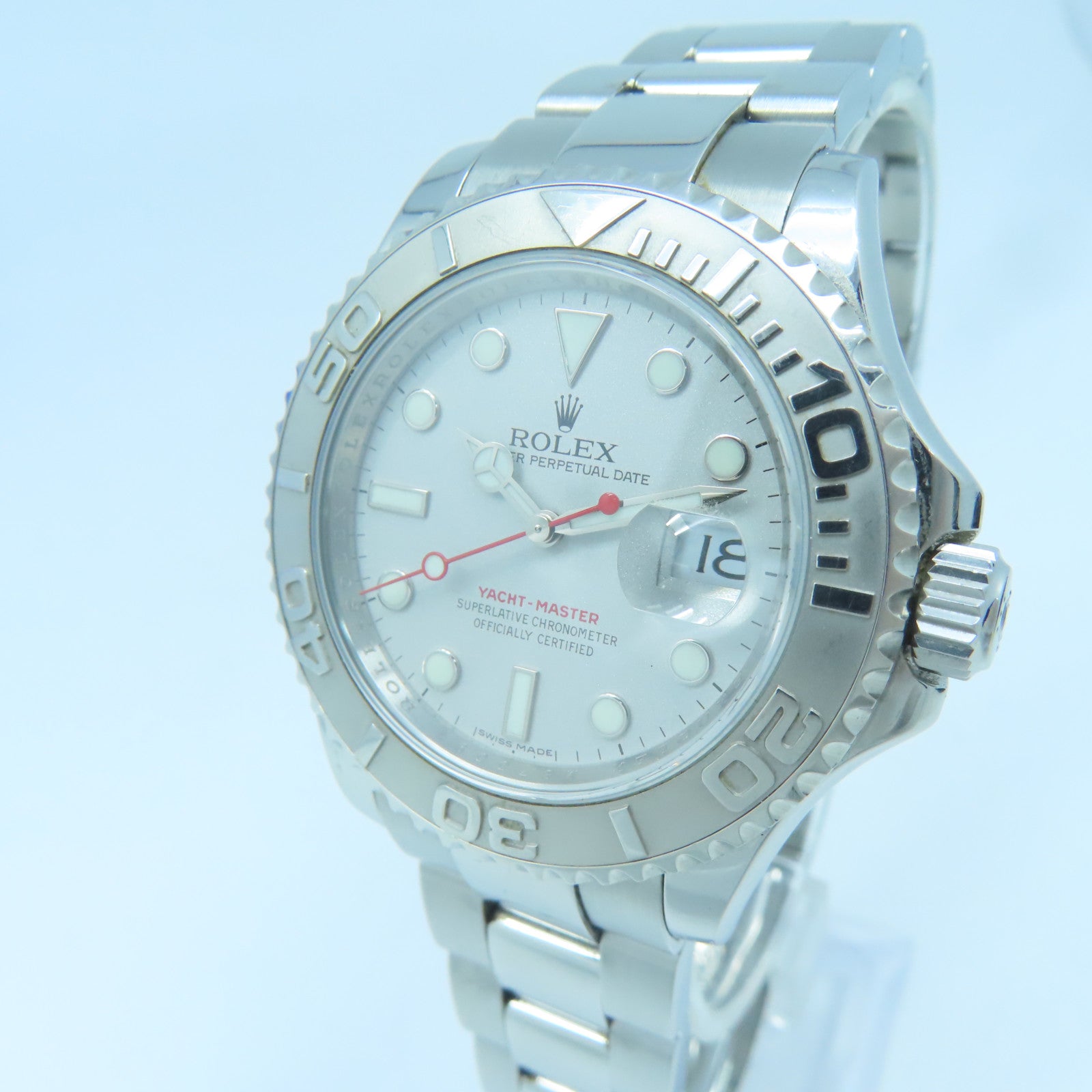 ROLEX Yacht Master不鏽鋼/鉑金手錶自動機芯銀色