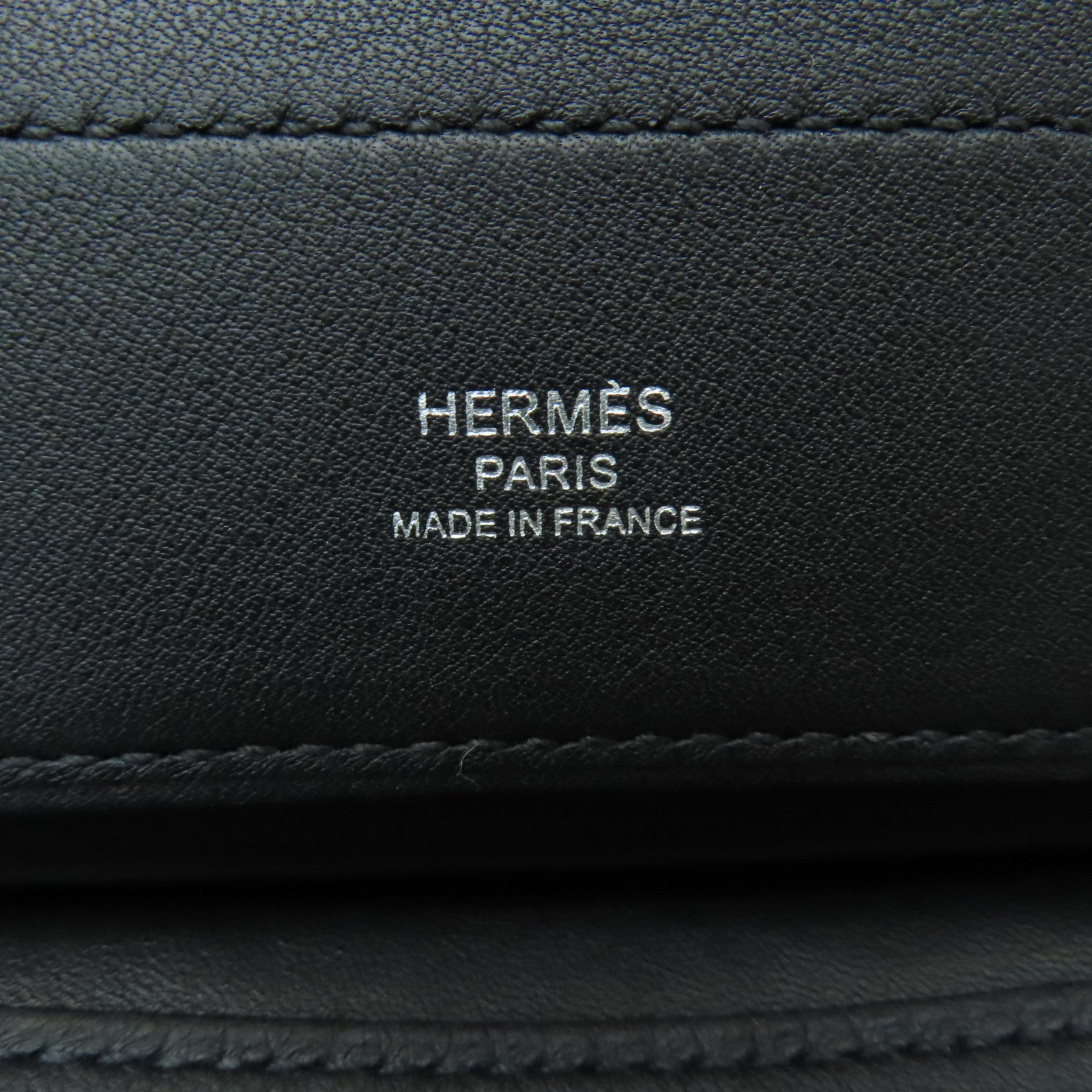 HERMES Swift皮革Aline銀扣肩背袋黑色