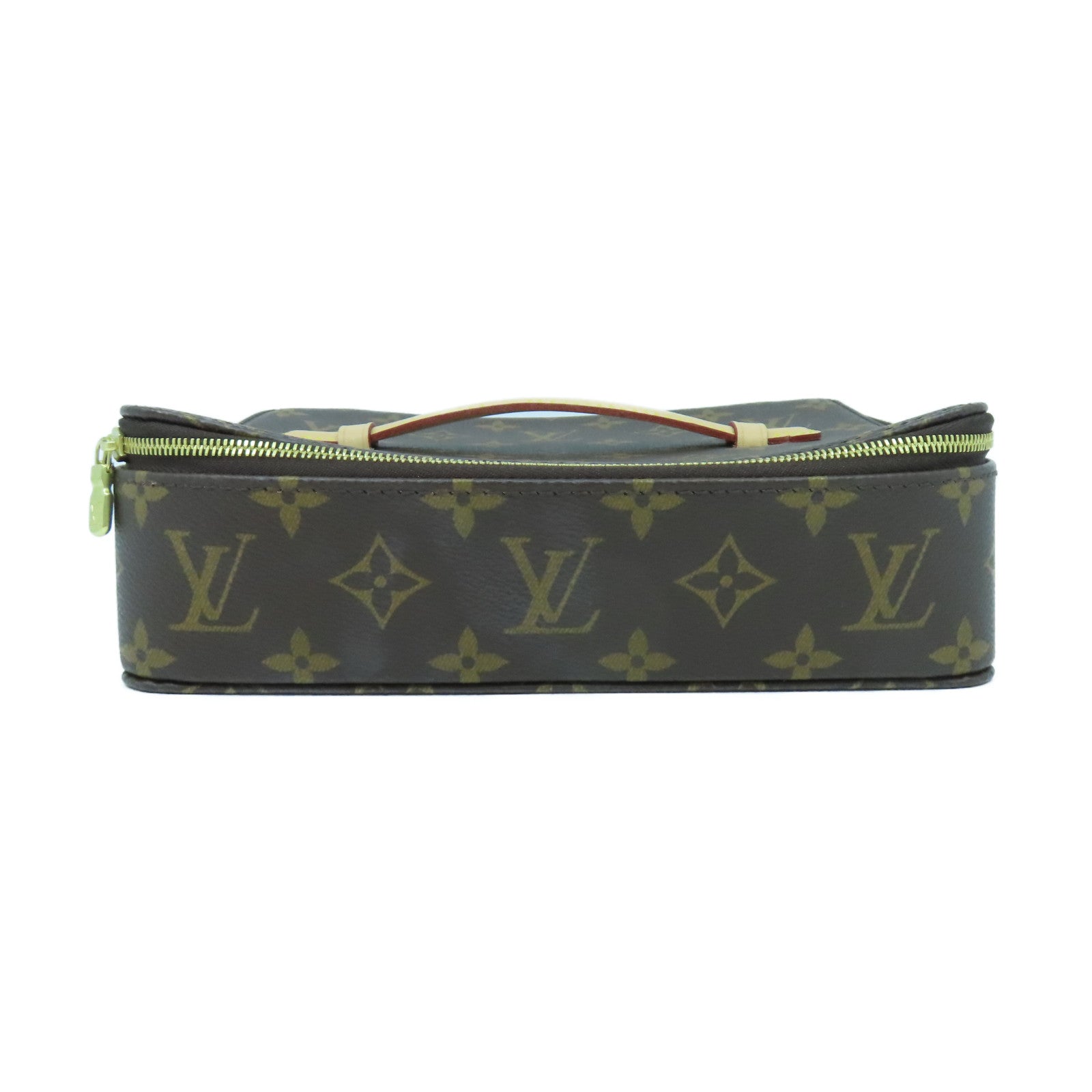 LOUIS VUITTON Monogram Nice Jewelry Case金扣首飾袋啡色