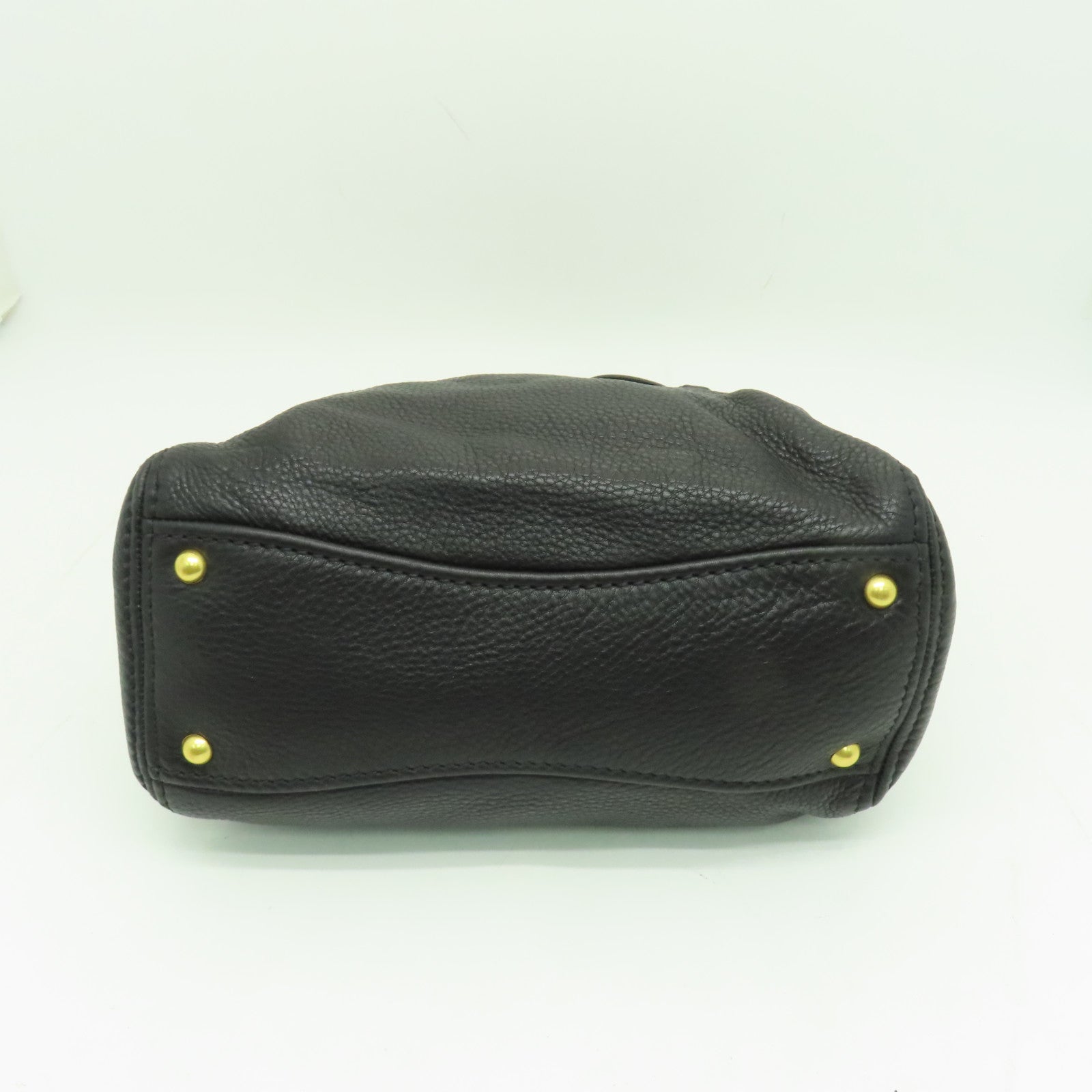 Miu Miu 牛皮皮革2way Shoulder Bag金扣手挽袋黑色