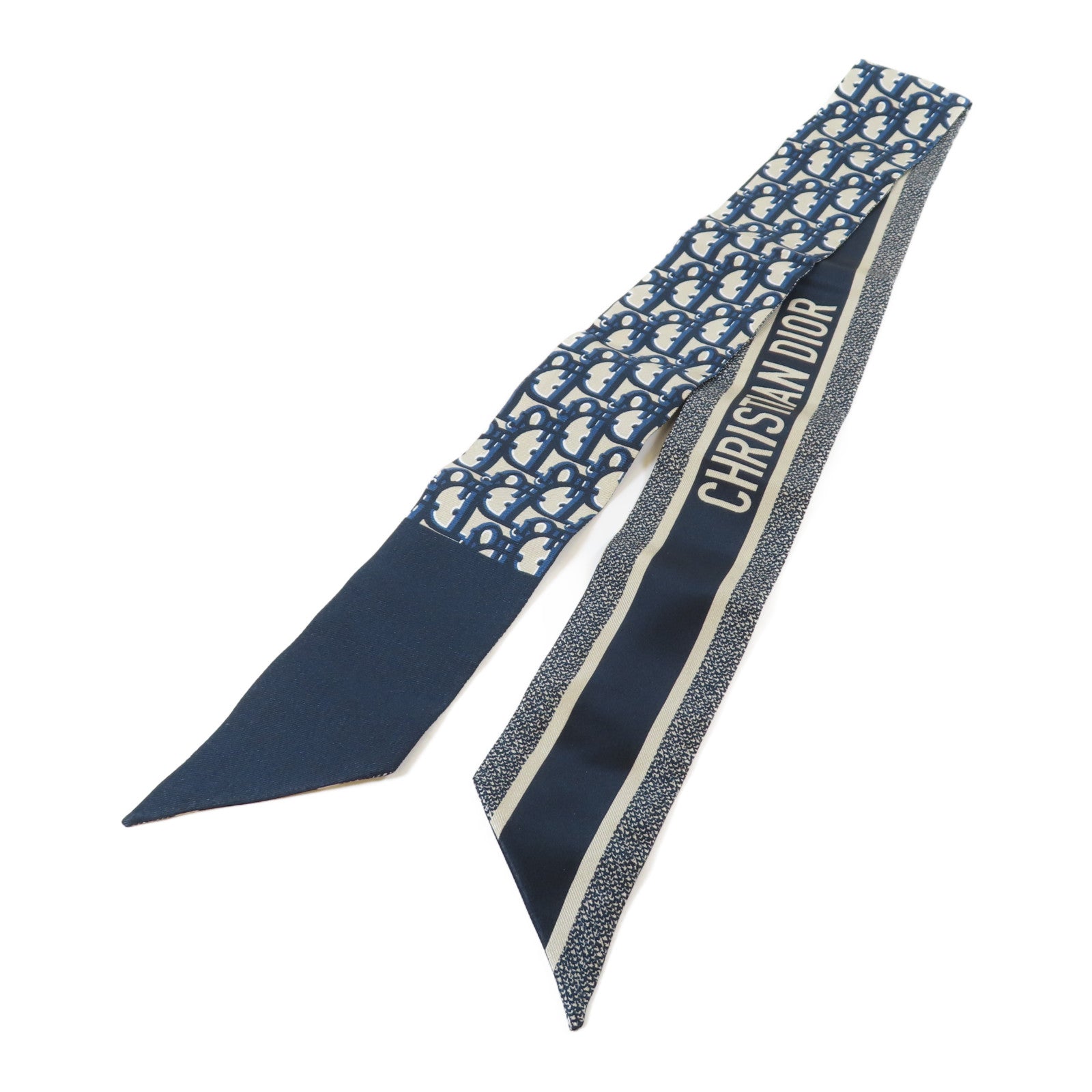 Dior 絲質Scarf圍巾藍色/米色