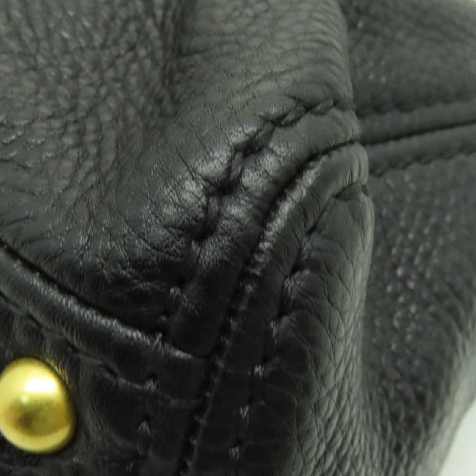 Miu Miu 牛皮皮革2way Shoulder Bag金扣手挽袋黑色