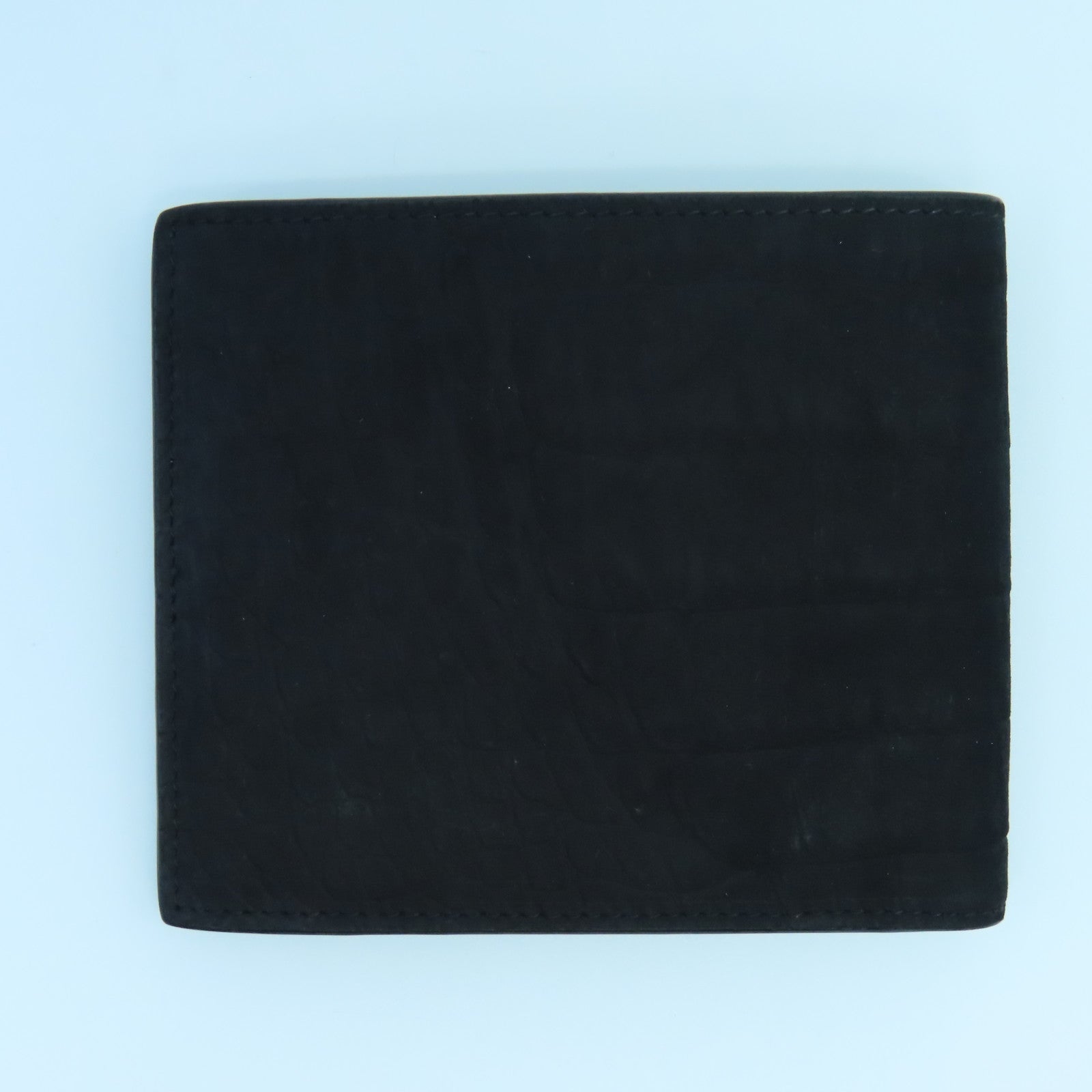 YVES SAINT LAURENT 牛皮皮革Wallet銀扣錢包黑色
