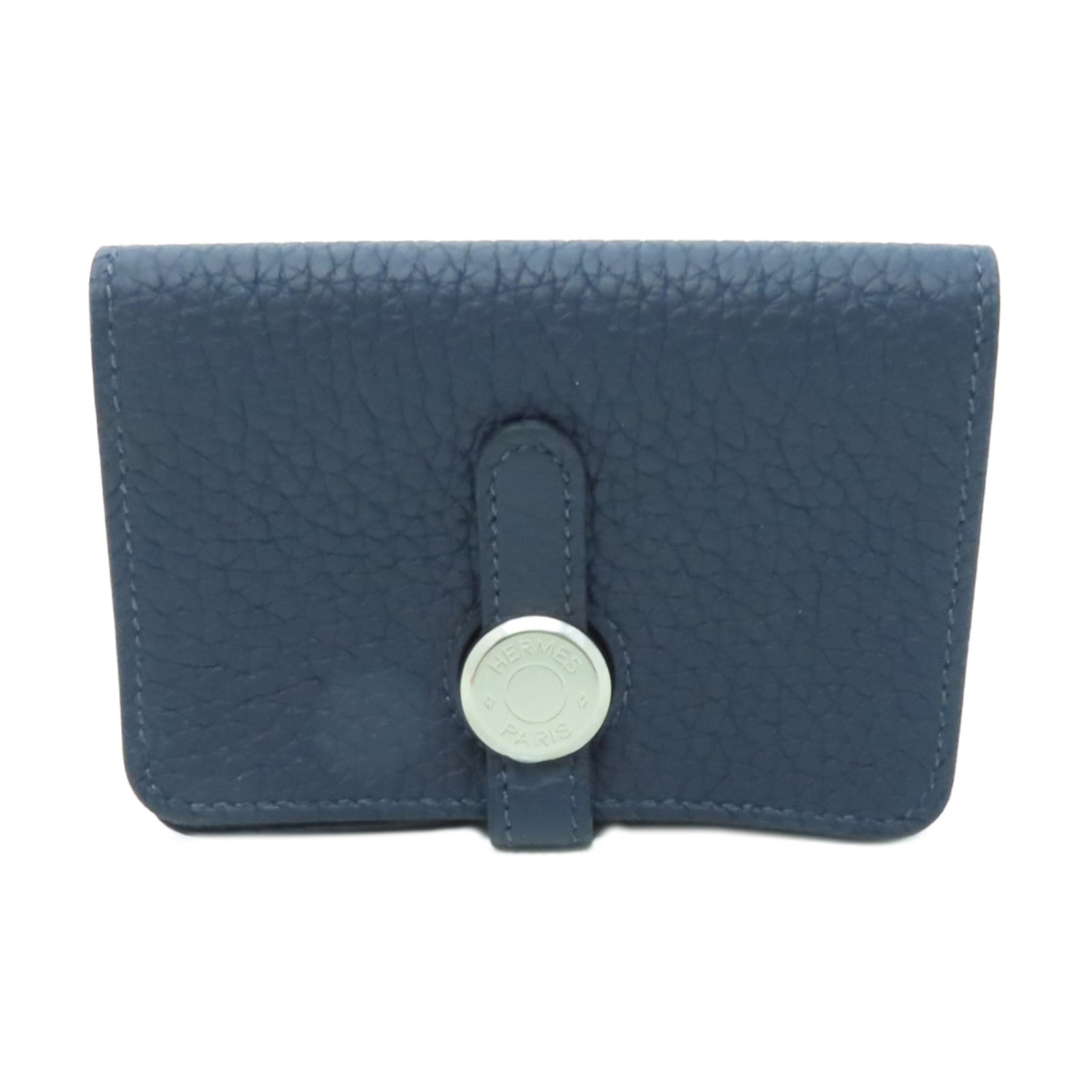 HERMES 【激減優惠】Clemence皮革Dogon Card Case銀扣卡片套