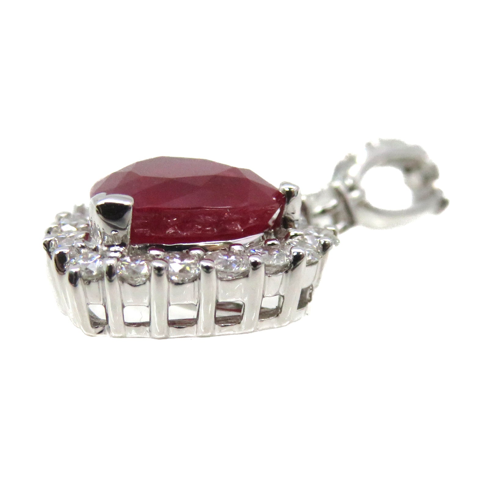 JEWELRY 18K白金/紅寶石/鑽石Ruby Pendant Top吊墜頭扣