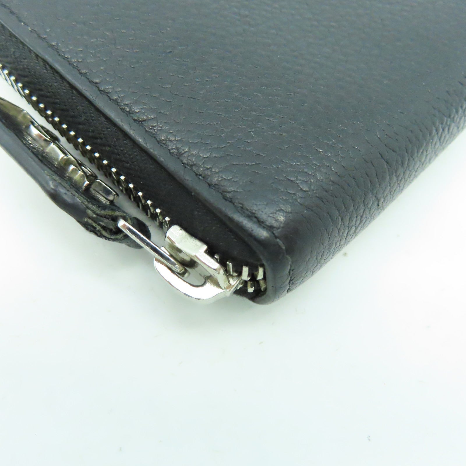 SAINT LAURENT 牛皮皮革Long Wallet銀扣長錢包黑色