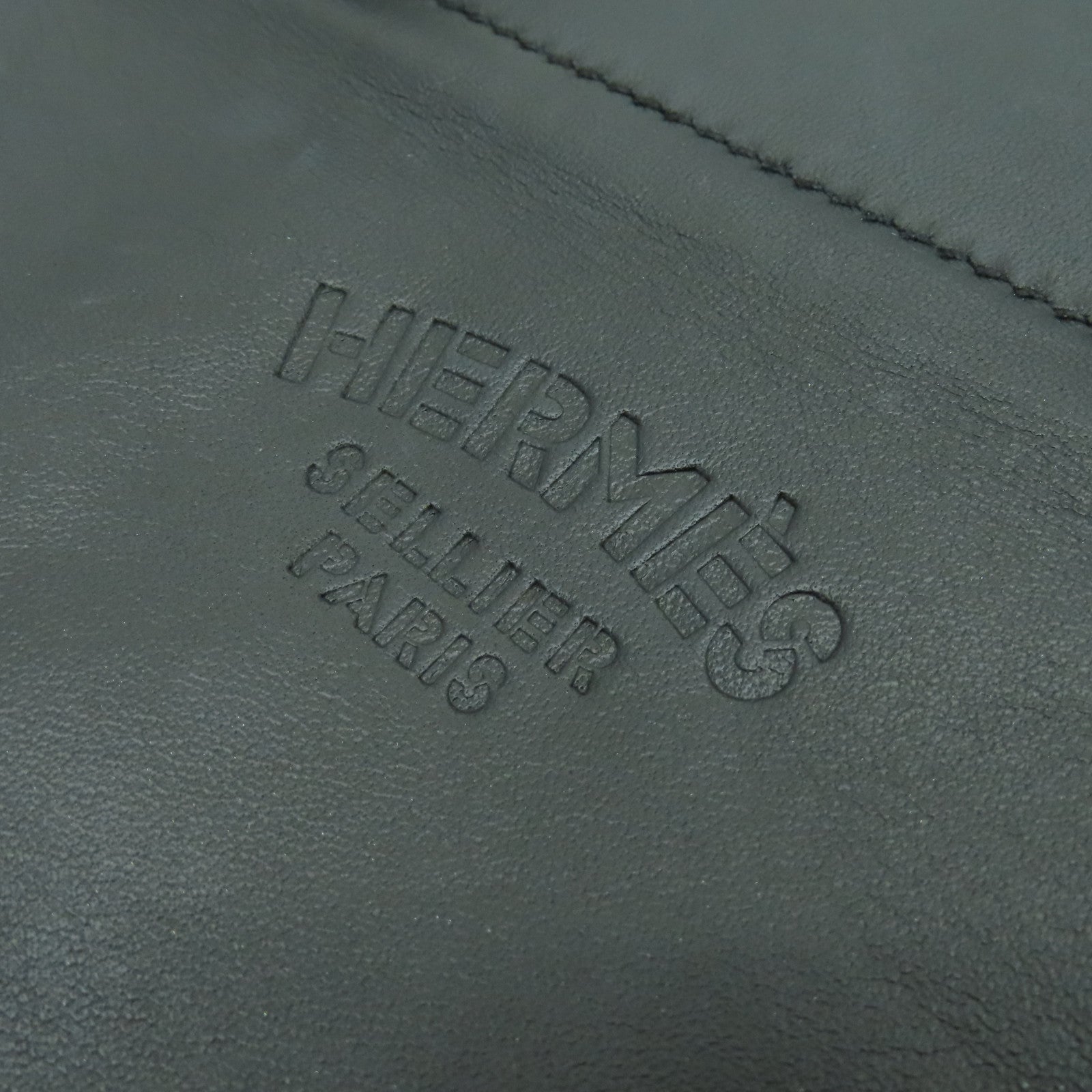 HERMES Swift皮革Aline銀扣肩背袋黑色