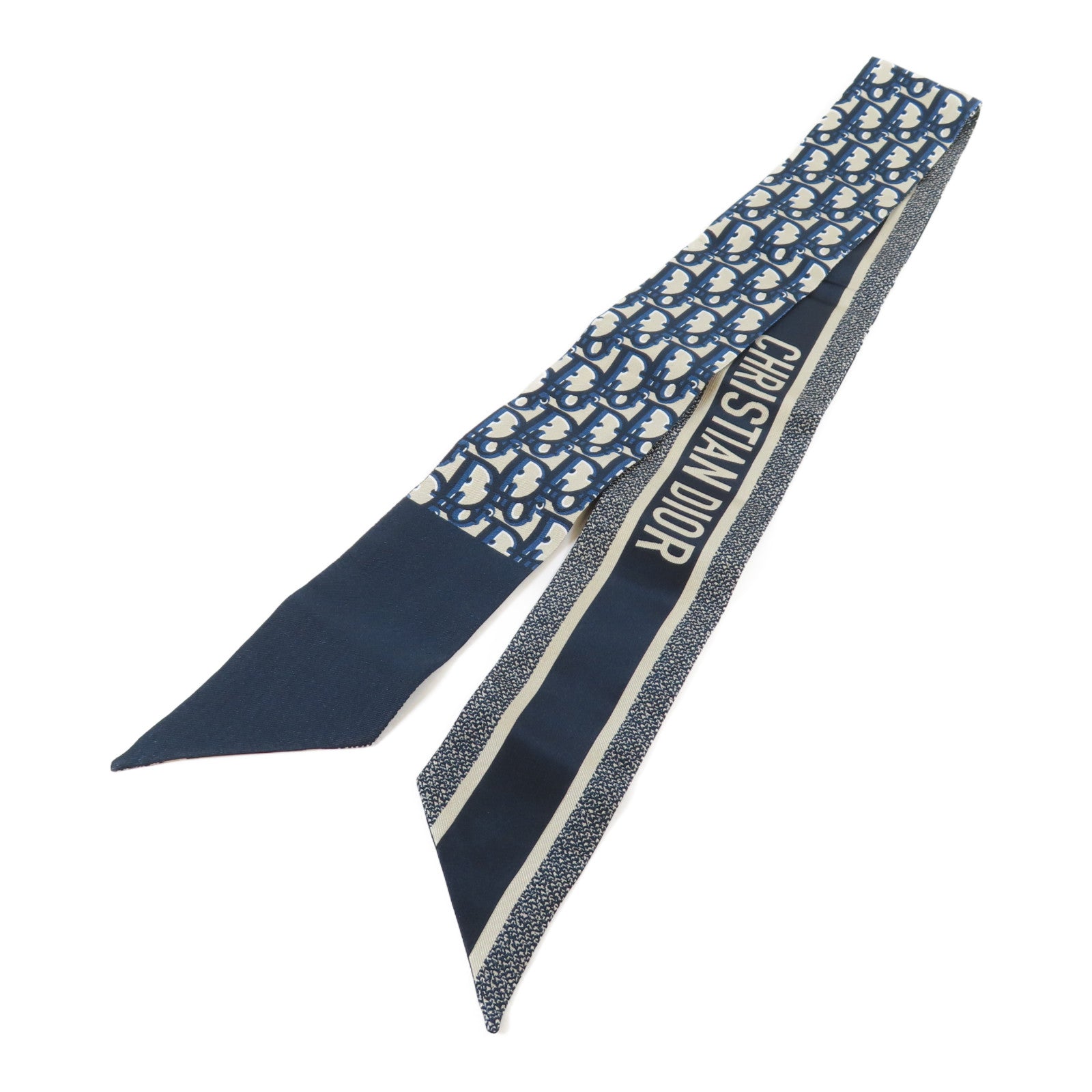 Dior 絲質Scarf圍巾藍色/米色